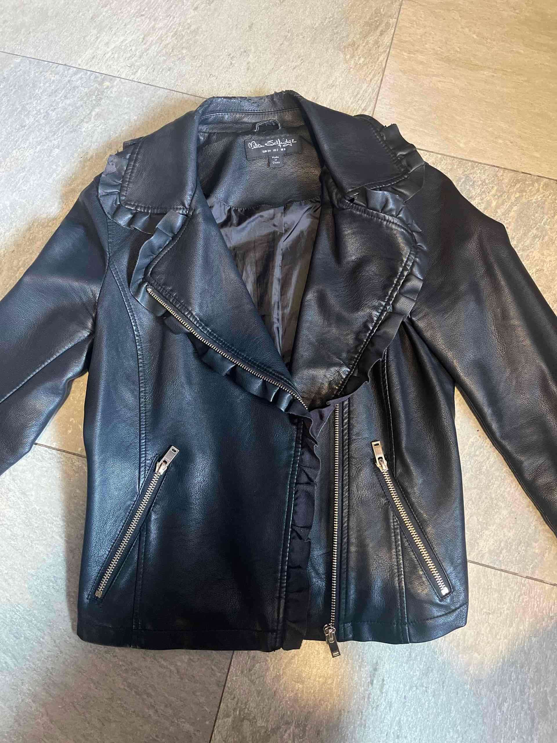 Chaqueta de eco cuero negra - 3