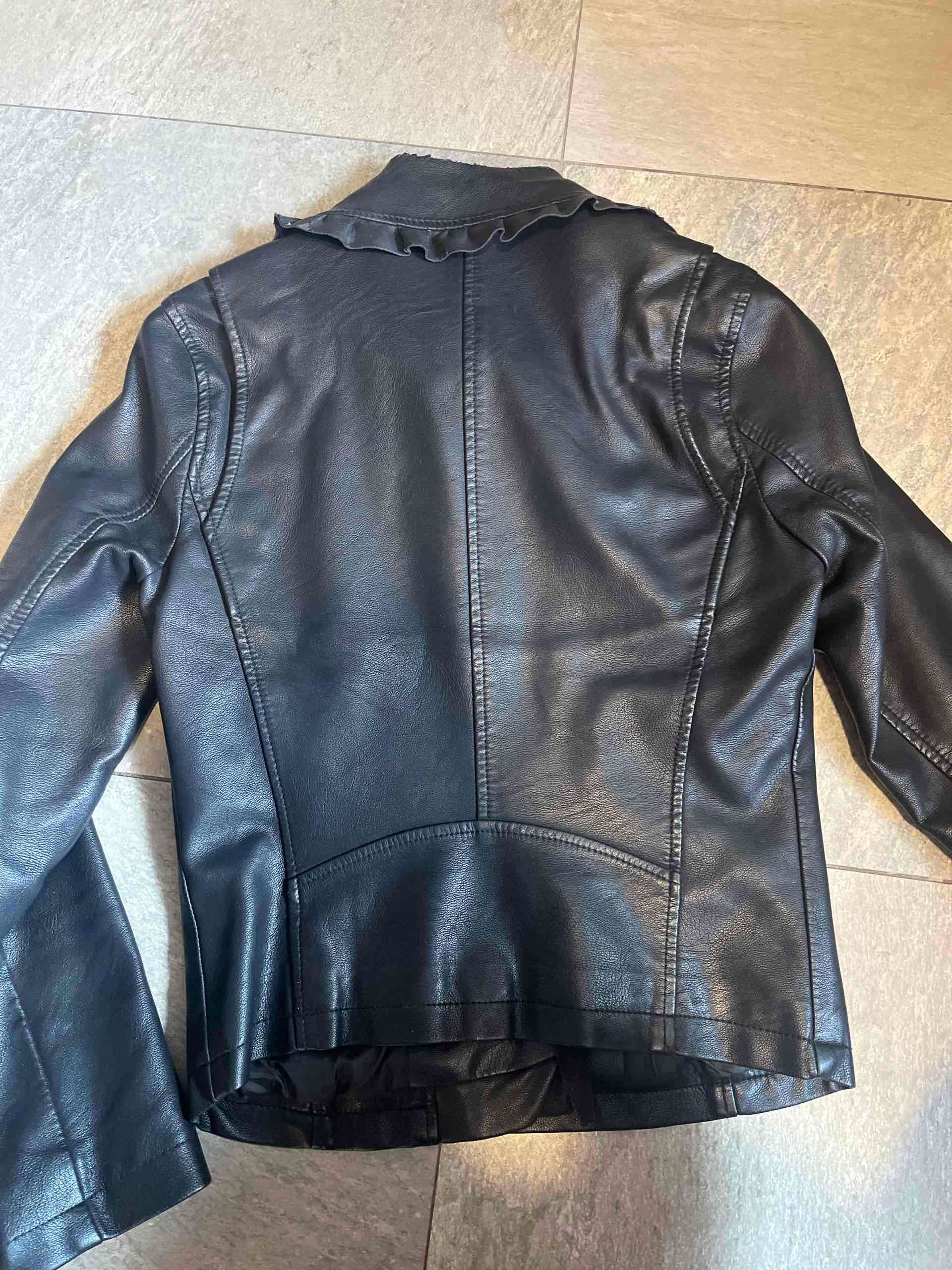 Chaqueta de eco cuero negra - 5