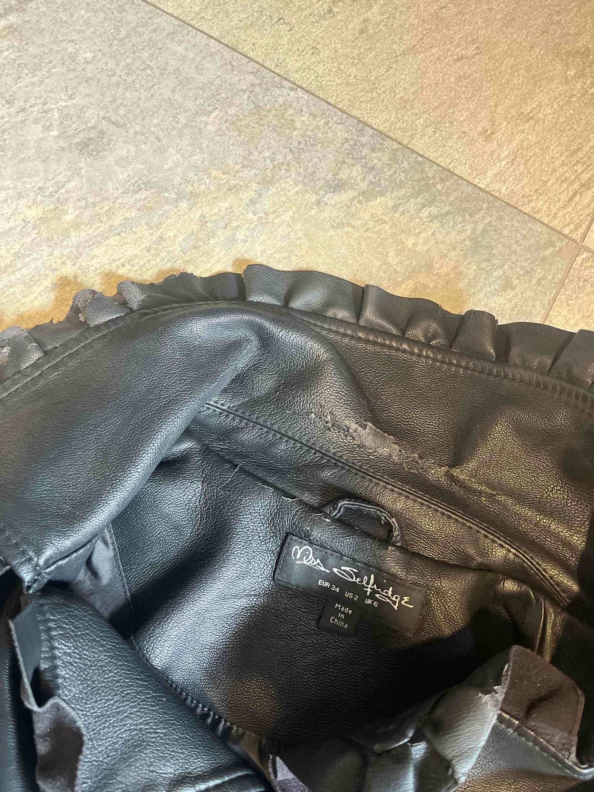 Chaqueta de eco cuero negra - 6