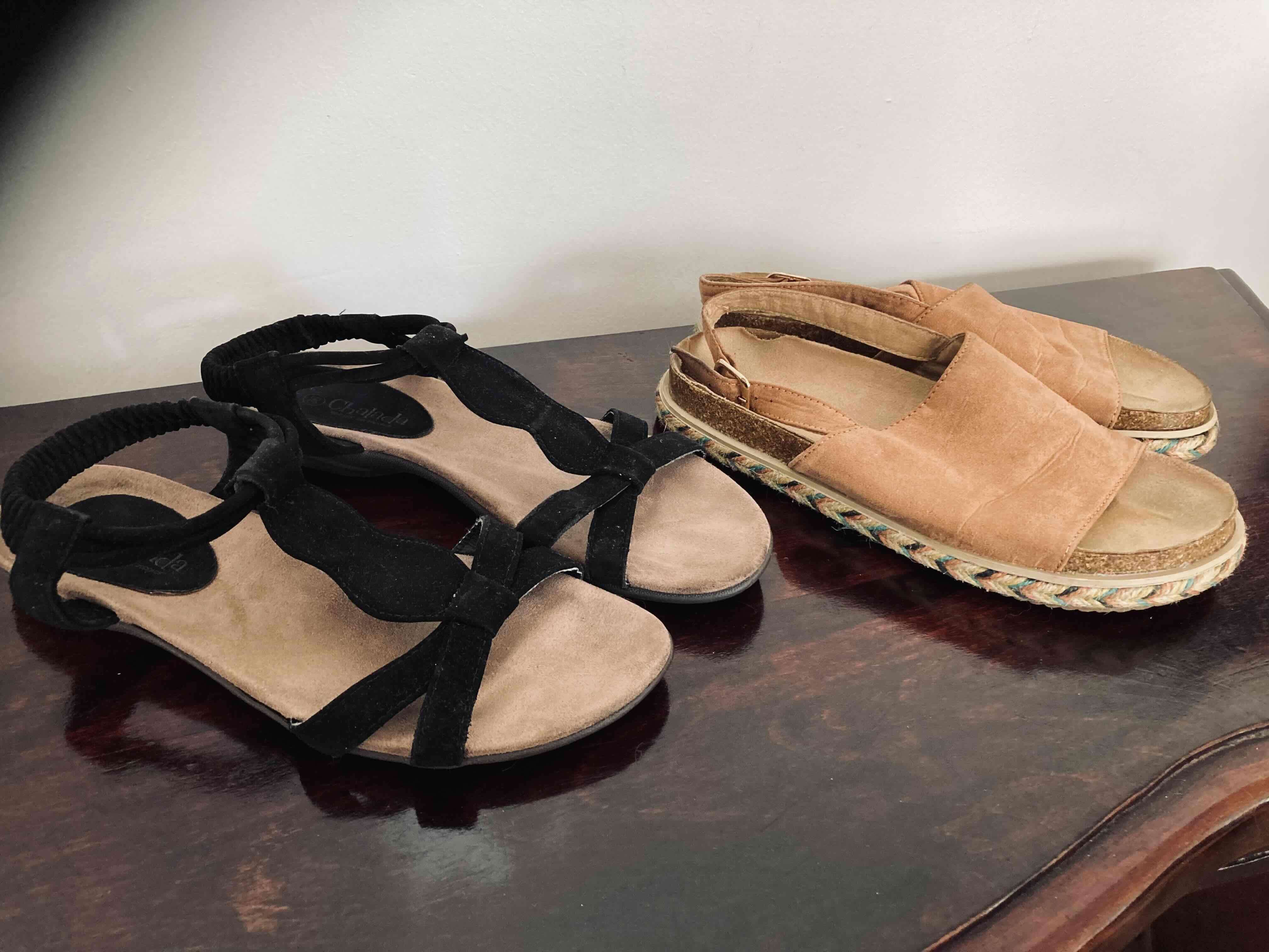 Sandalias de mujer en eco cuero y gamuza - miniatura 2