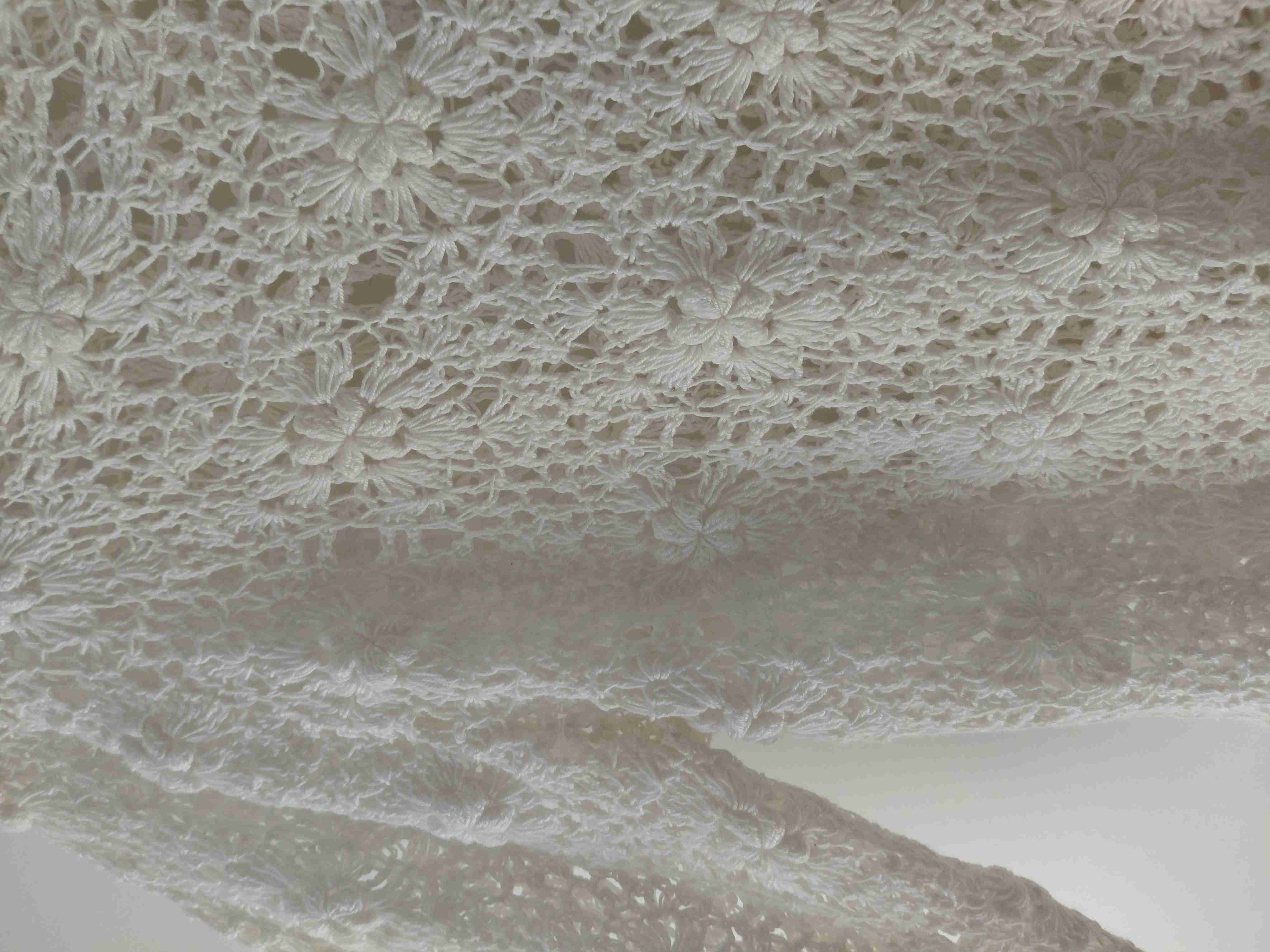 Sweater Tejido Crochet Blanco - Estilo Romantico - miniatura 3