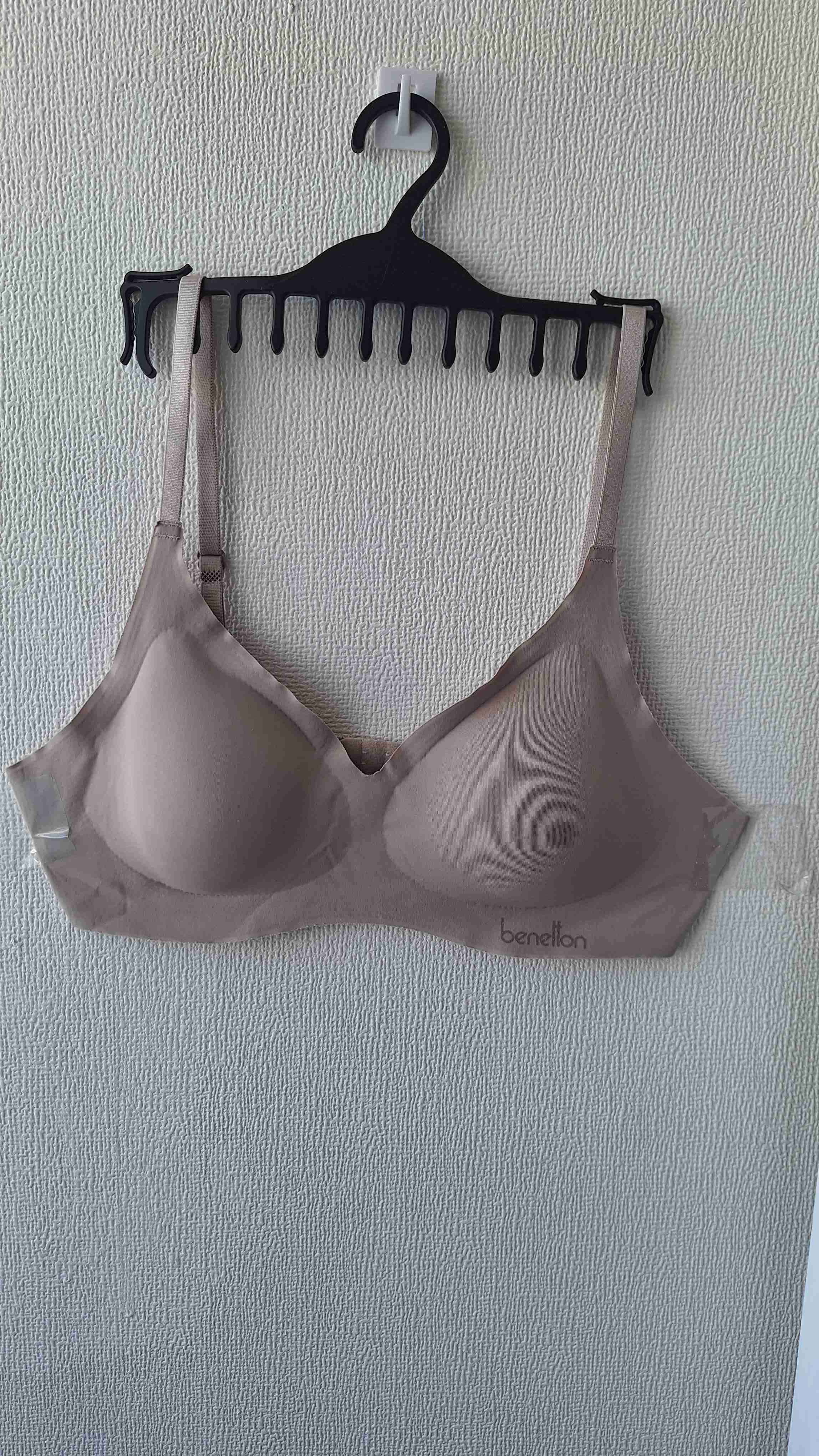 Sosten gris y beige Bralett benetton sin costuras - miniatura 2