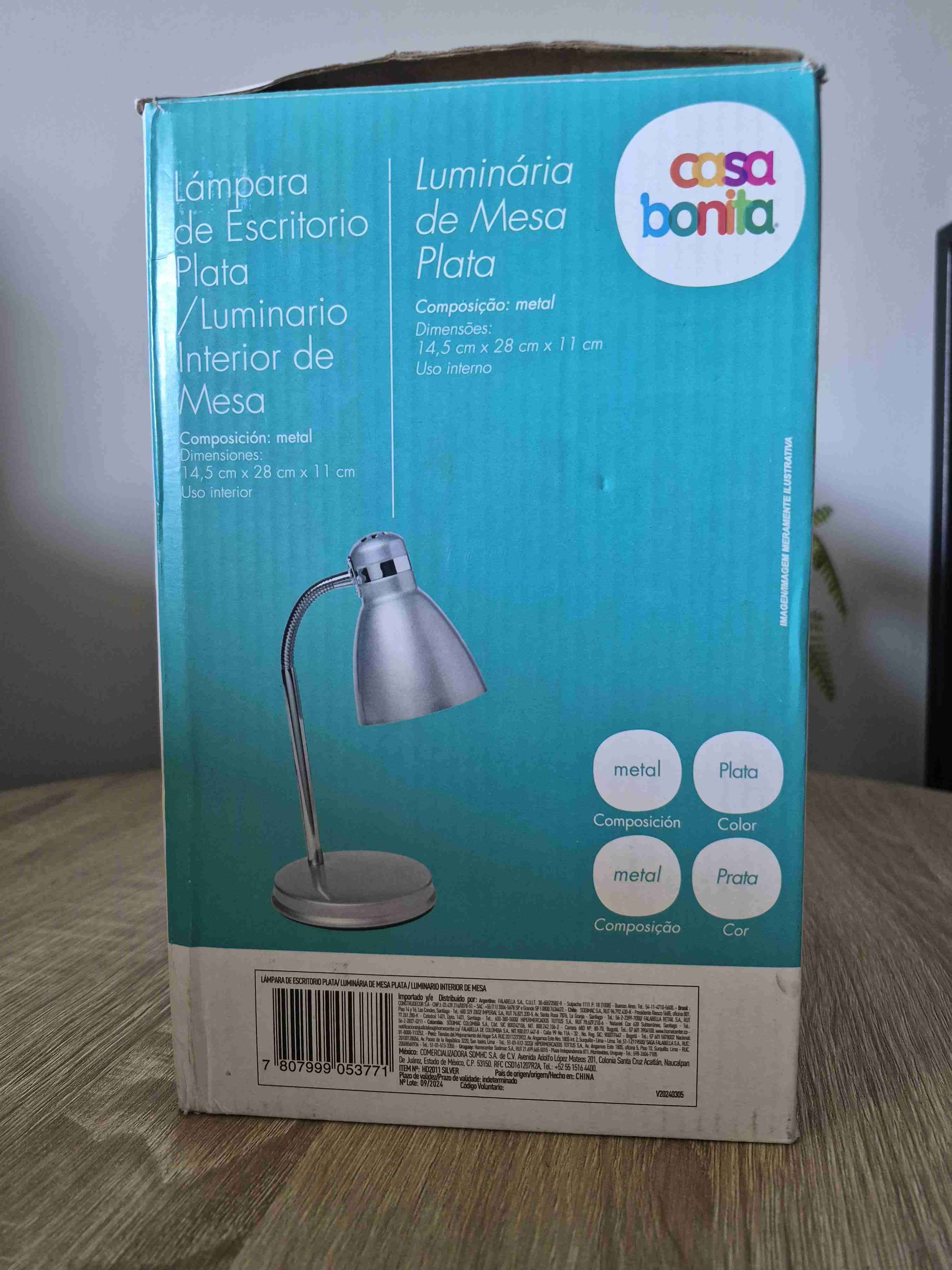 Lámpara de escritorio plateada - 2