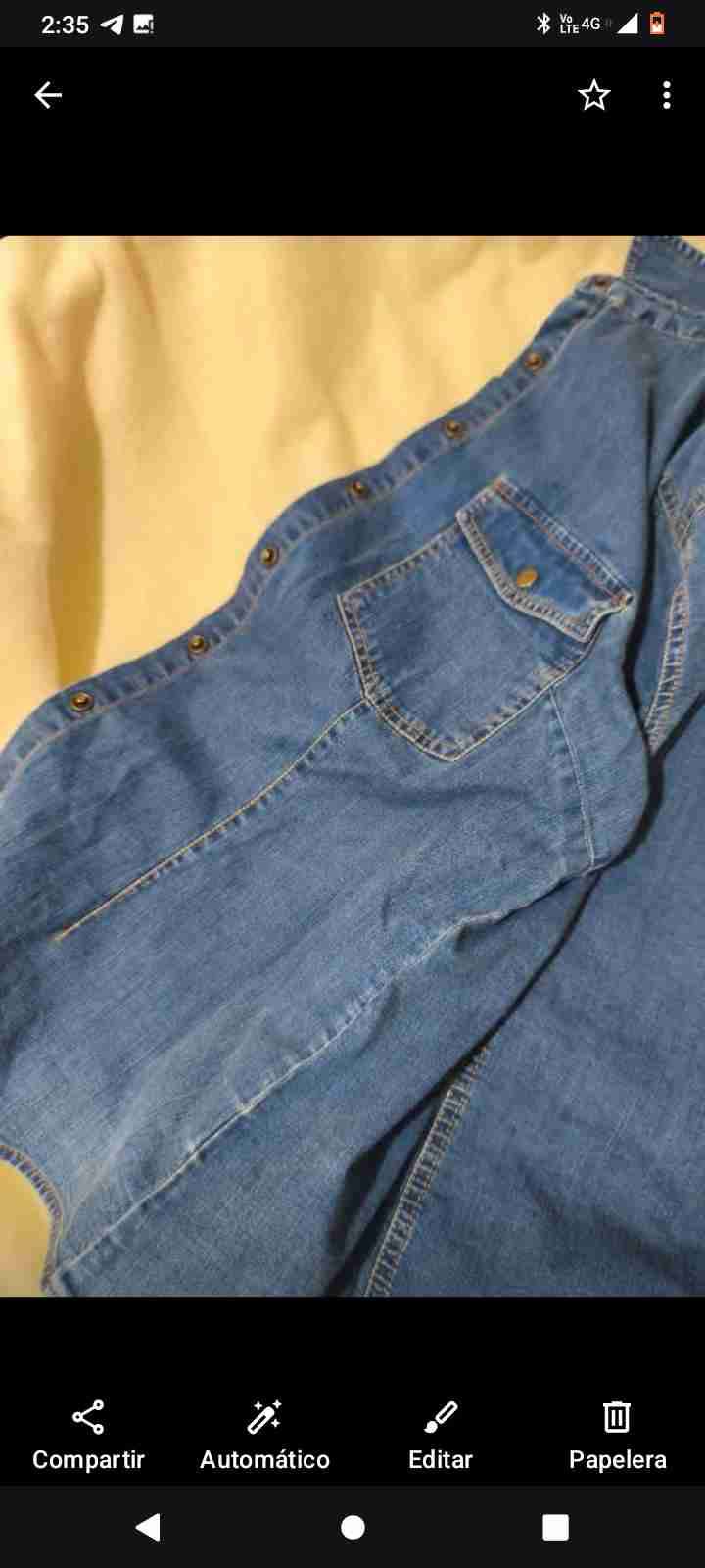 Blusa de mezclilla azul talla L - 4