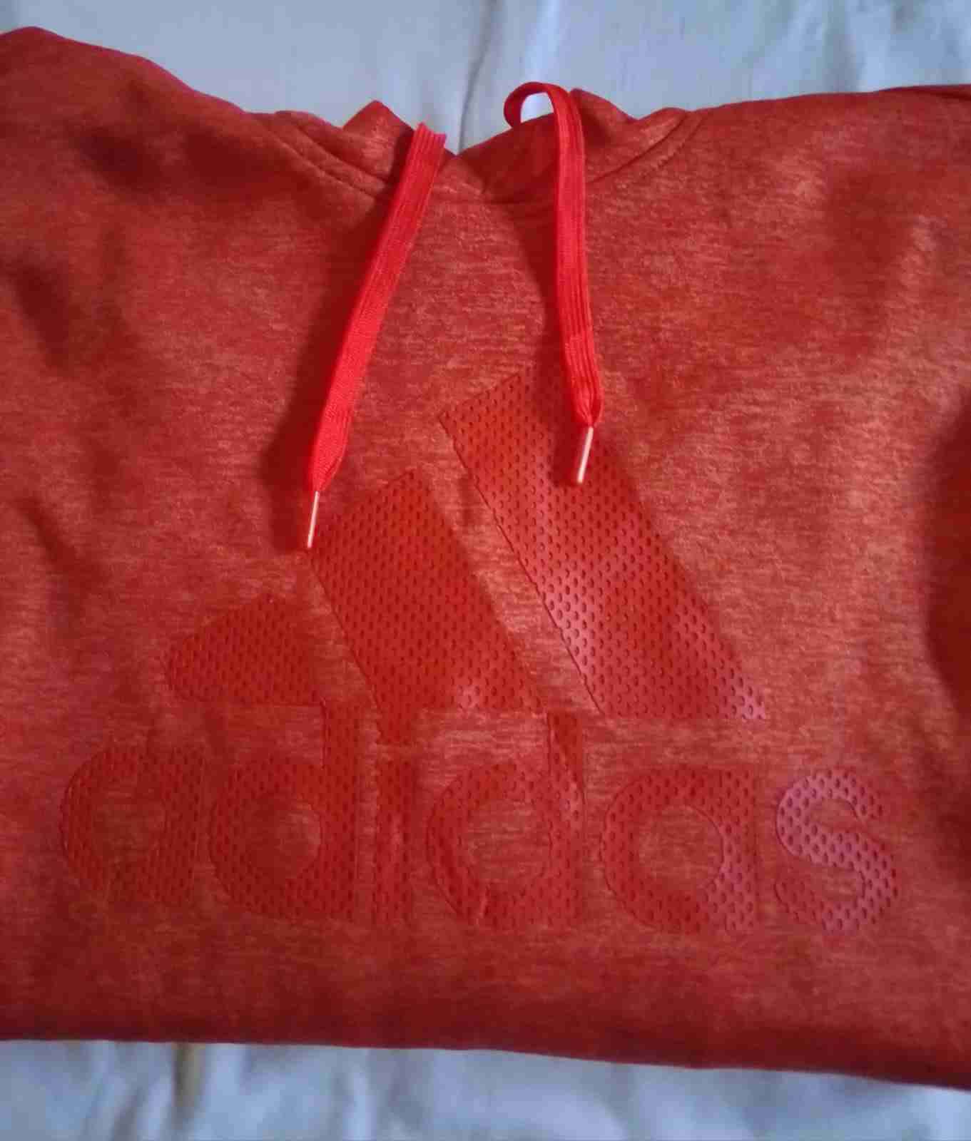 Polerón rojo con capucha Adidas - miniatura 2