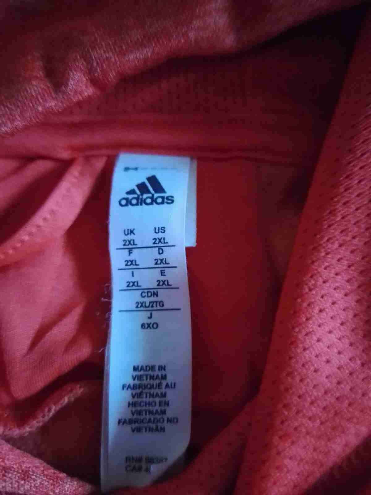 Polerón rojo con capucha Adidas - miniatura 3