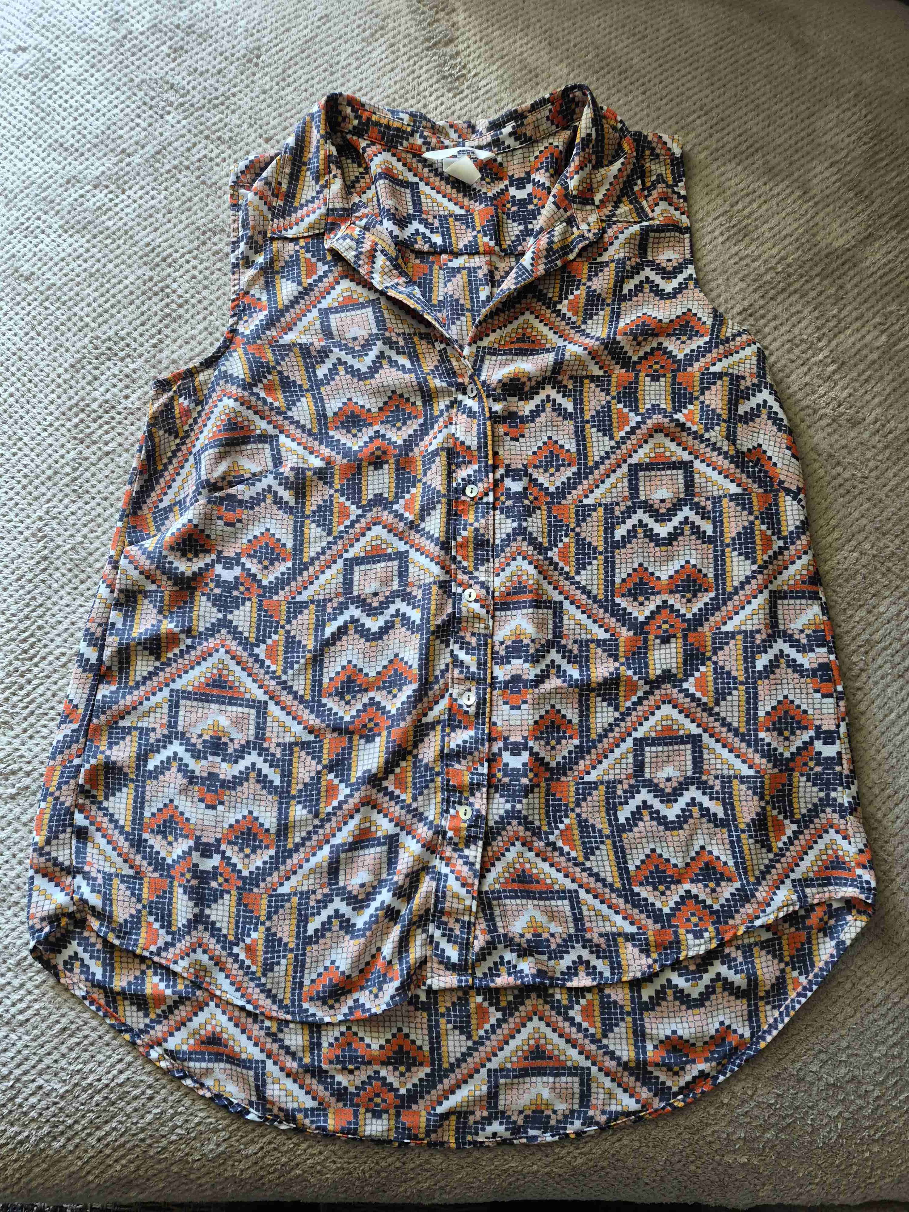 Blusa sin mangas estampada - 1