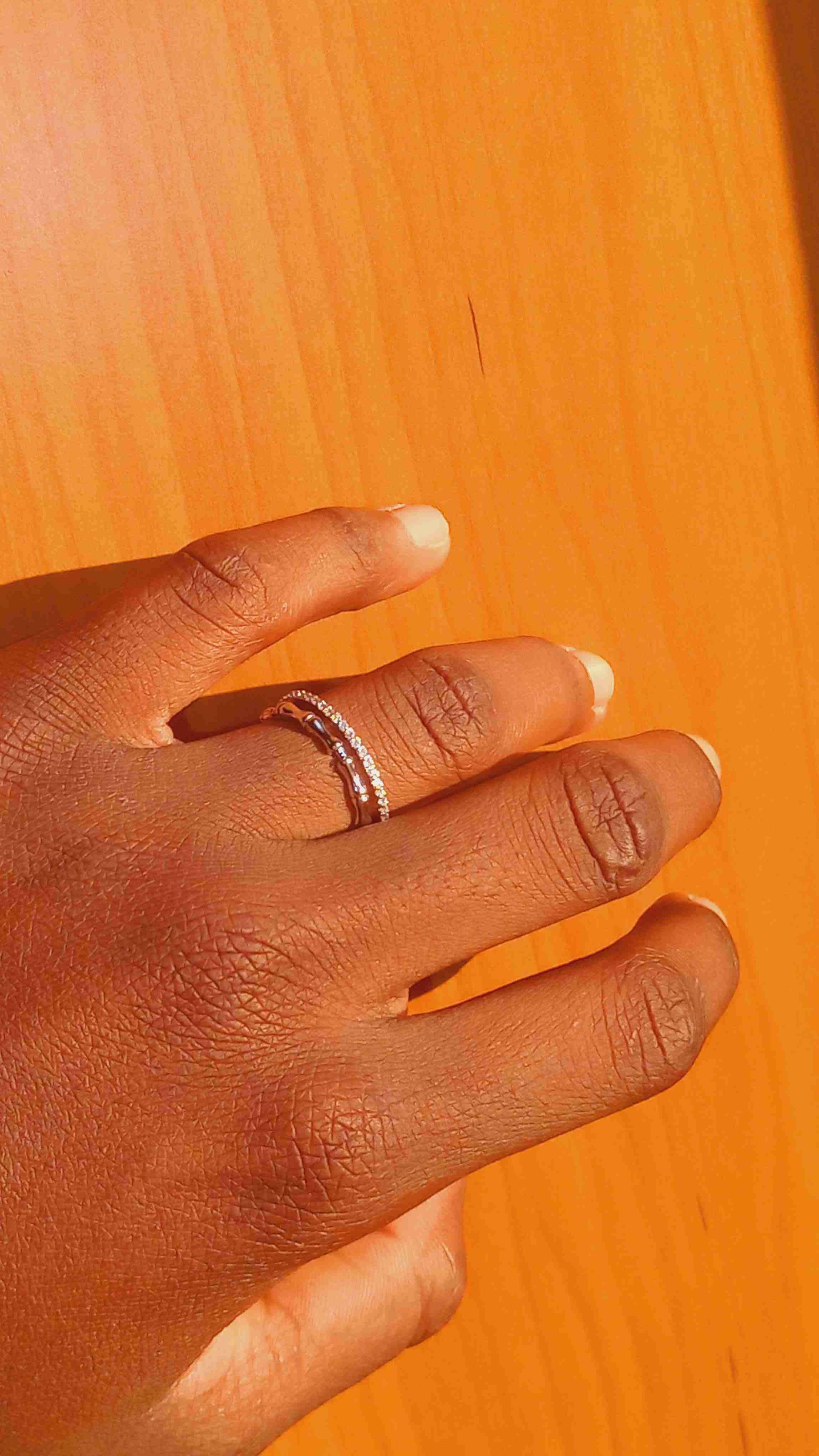 Anillo plata con brillantes - 1