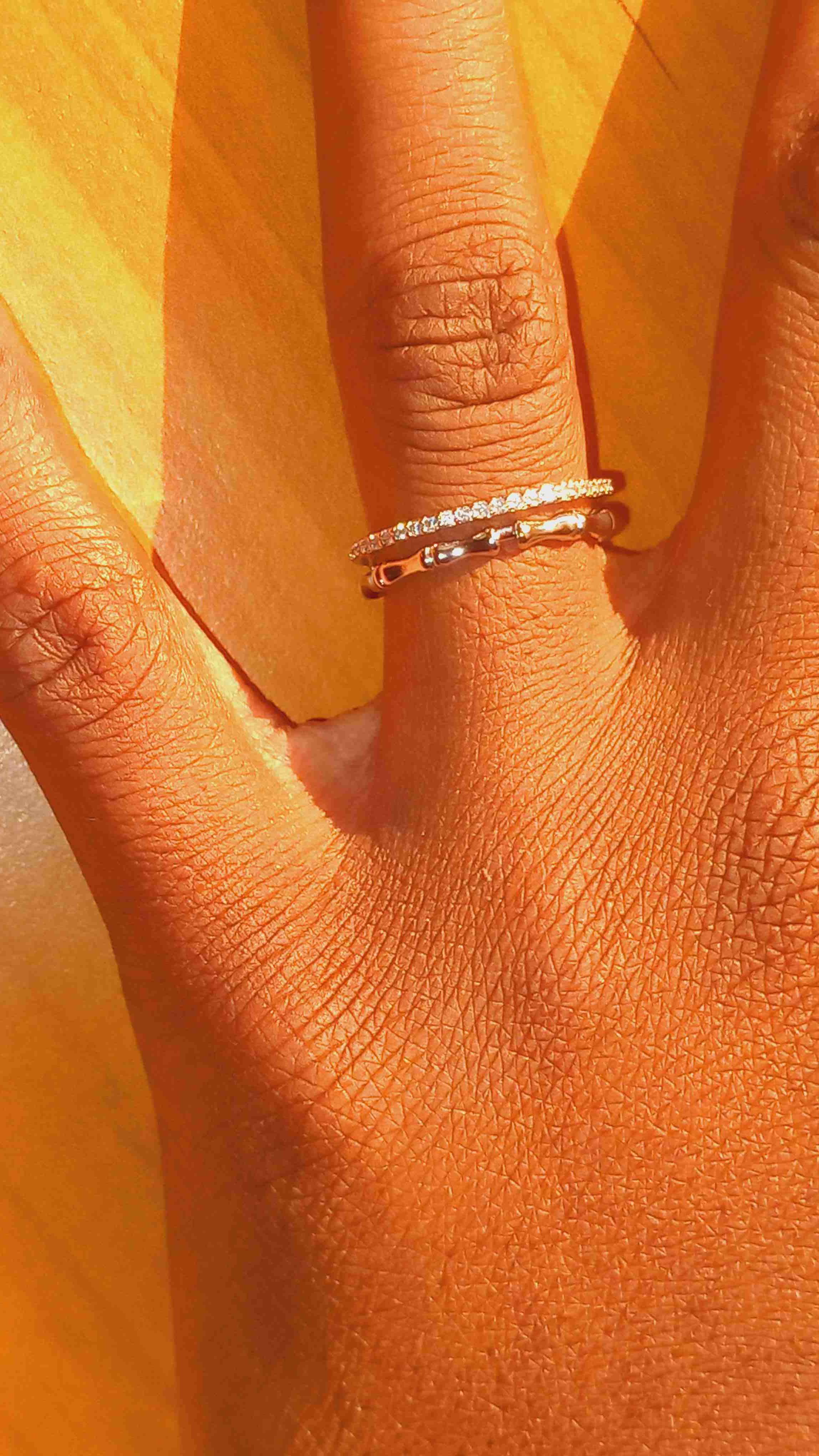 Anillo plata con brillantes - 2