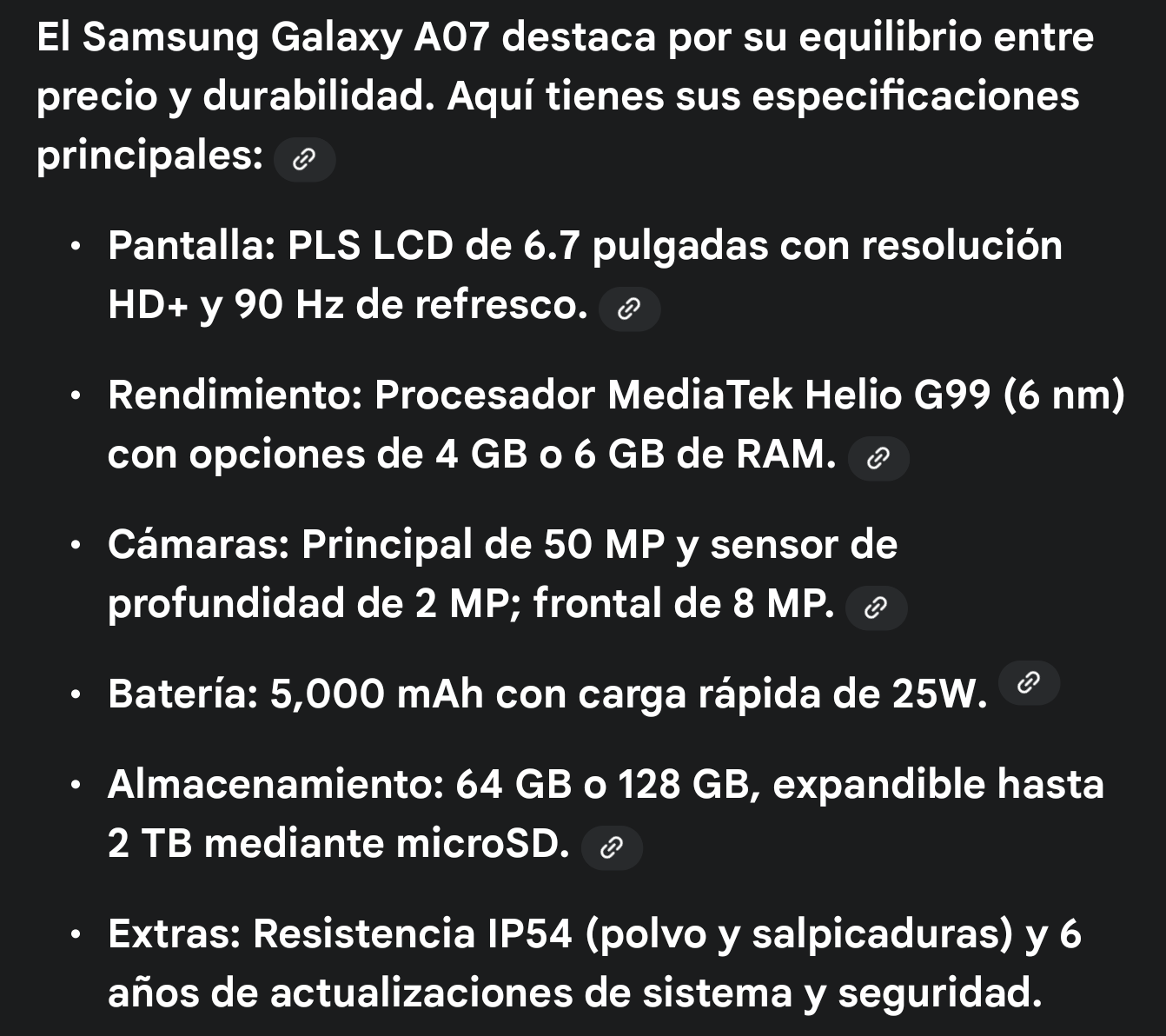 Celular Galaxy A07 con caja - miniatura 4