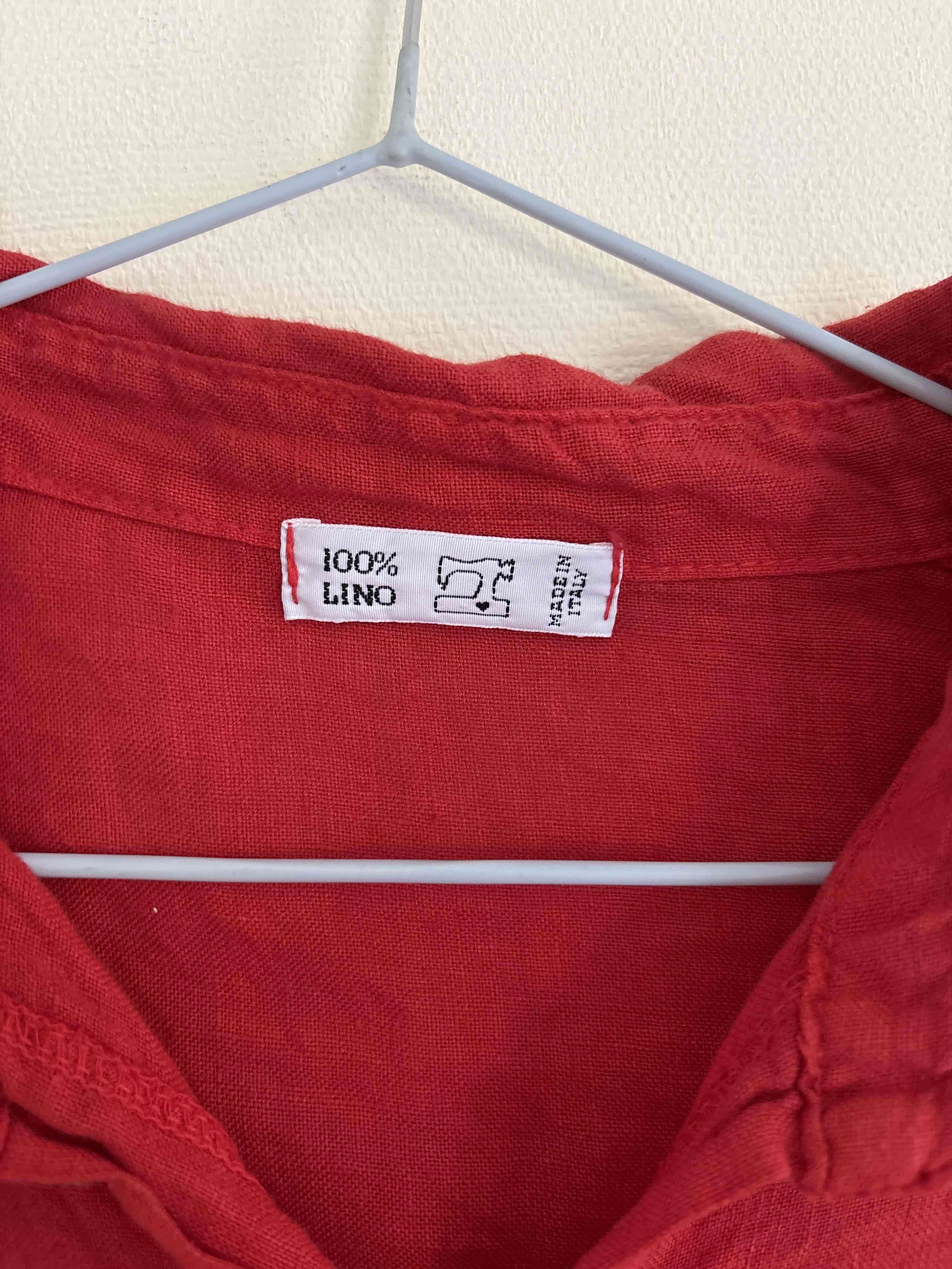 Blusa roja de lino - miniatura 2
