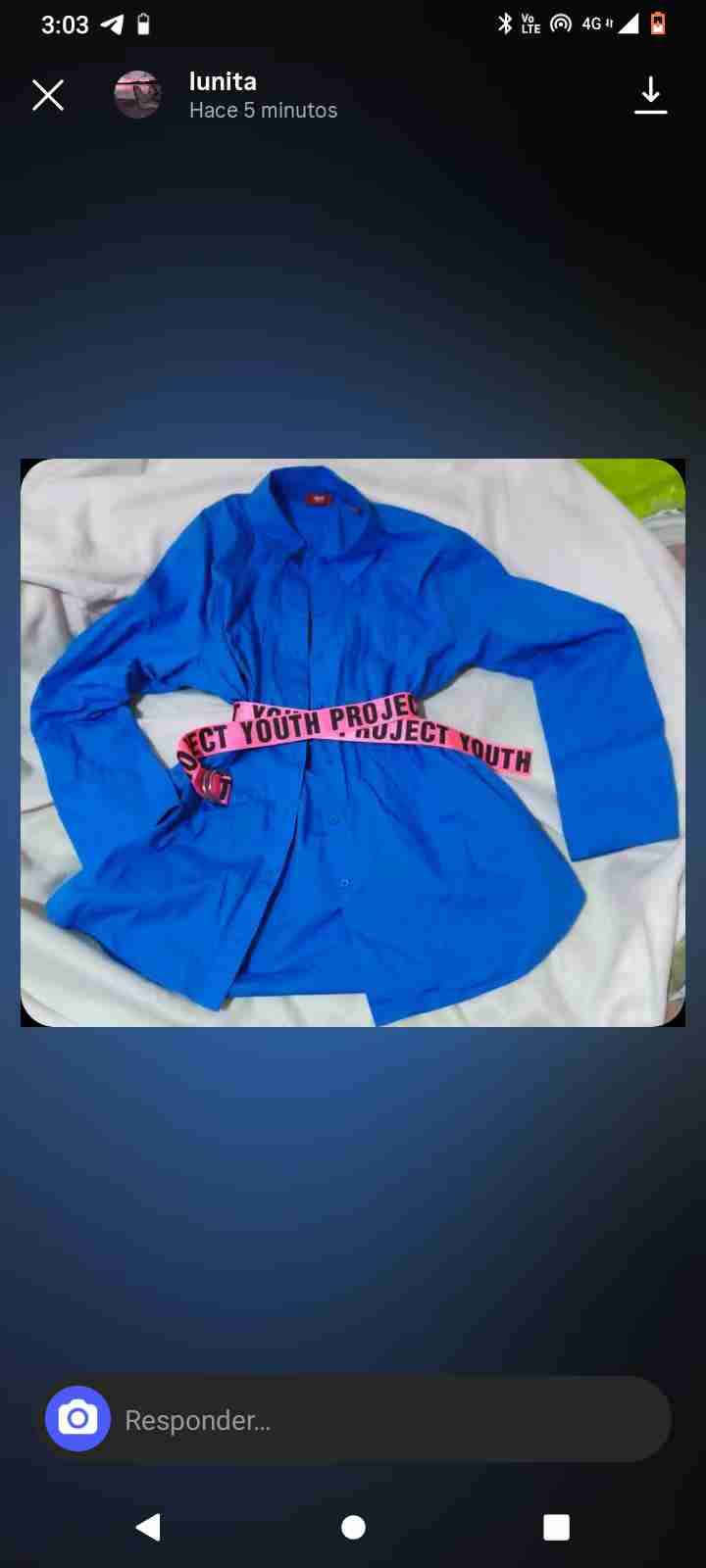 Blusa azul talla L - 1