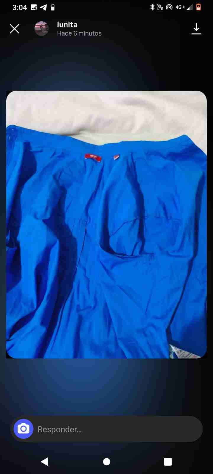 Blusa azul talla L - 2