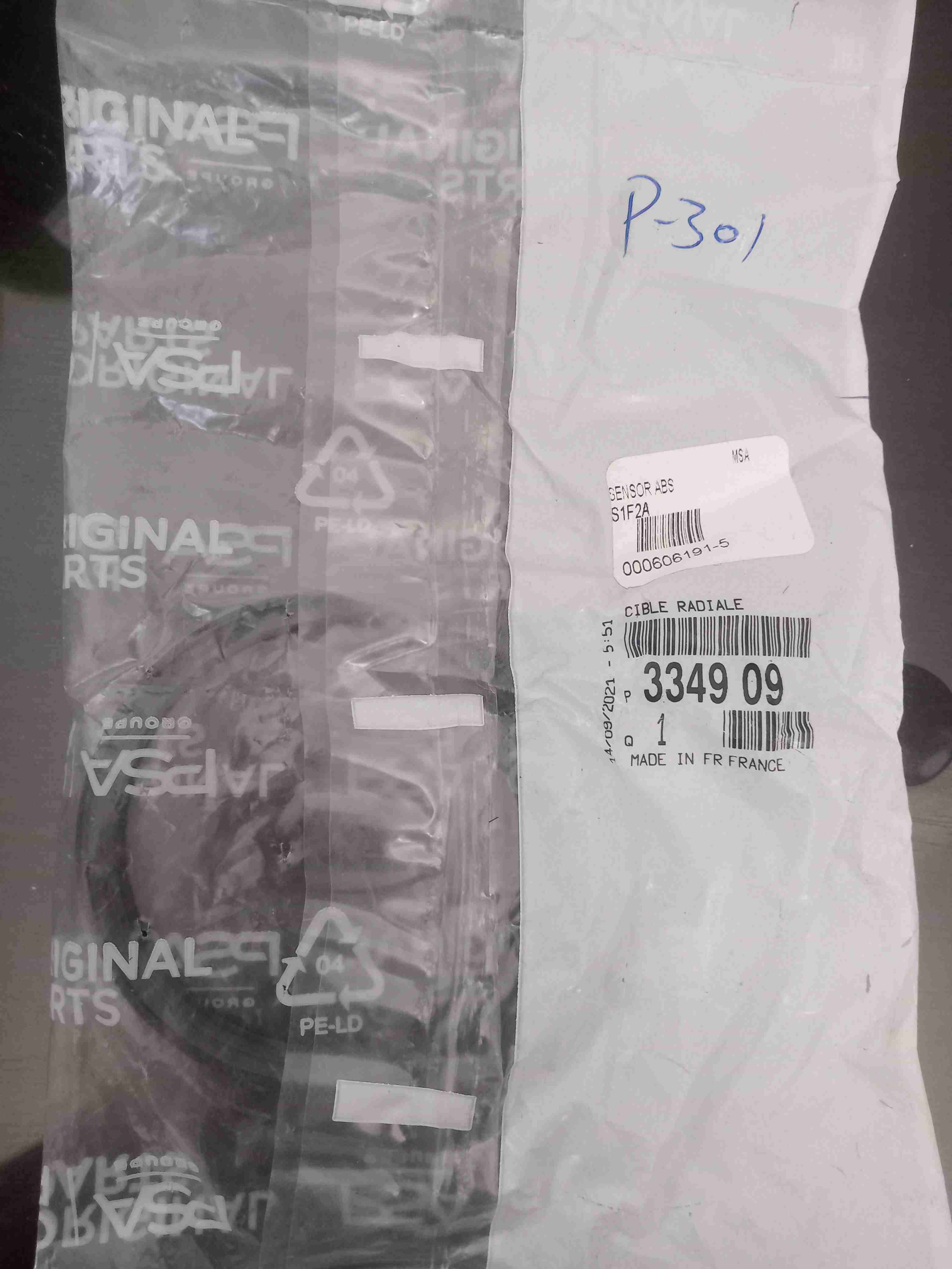 Sensor ABC Peugeot 301. 2018 - 2