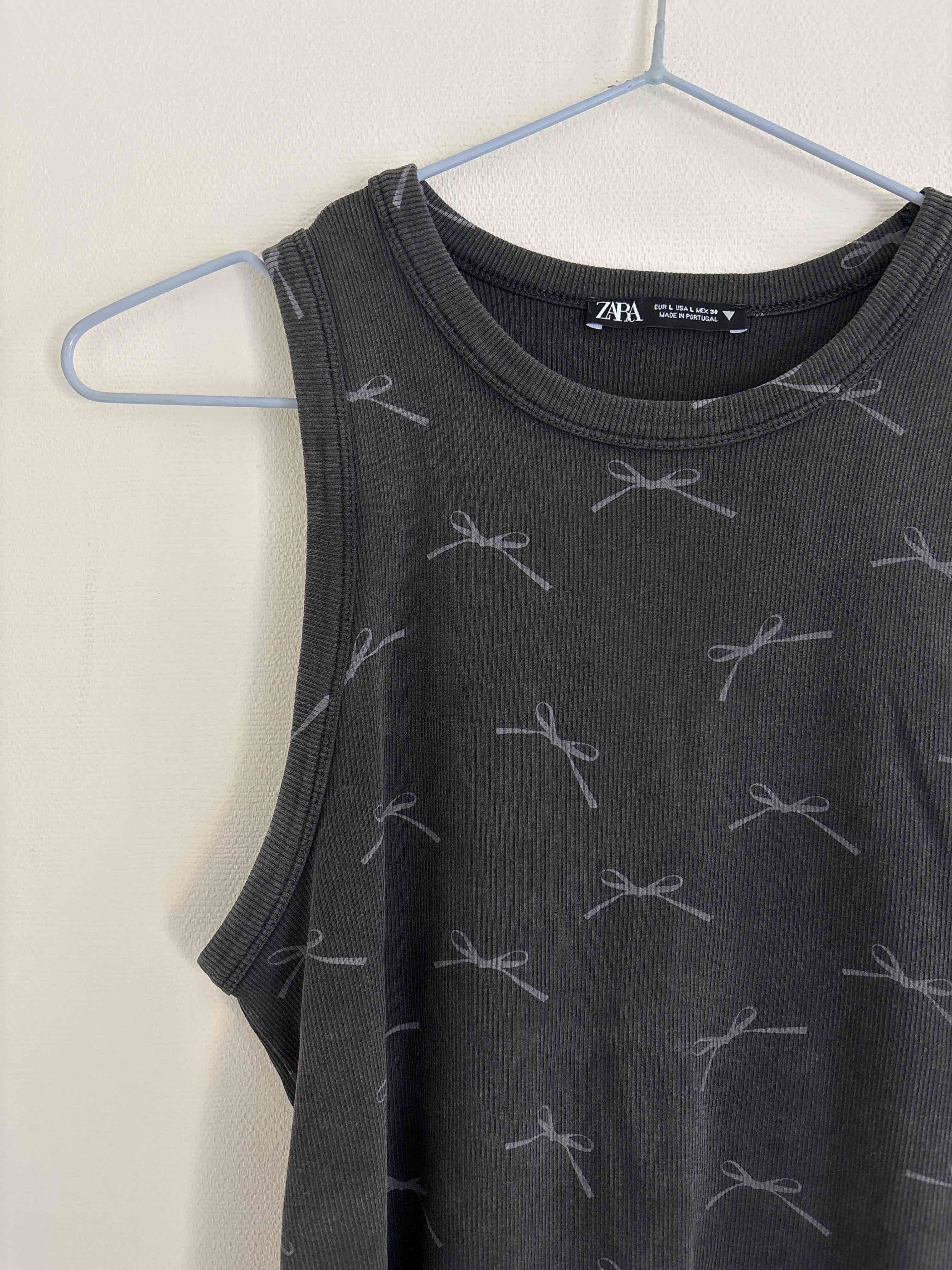 Polera sin mangas Zara gris - miniatura 3