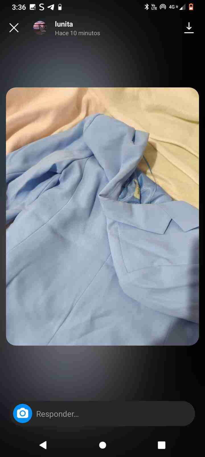 Blazer azul celeste elegante - miniatura 2