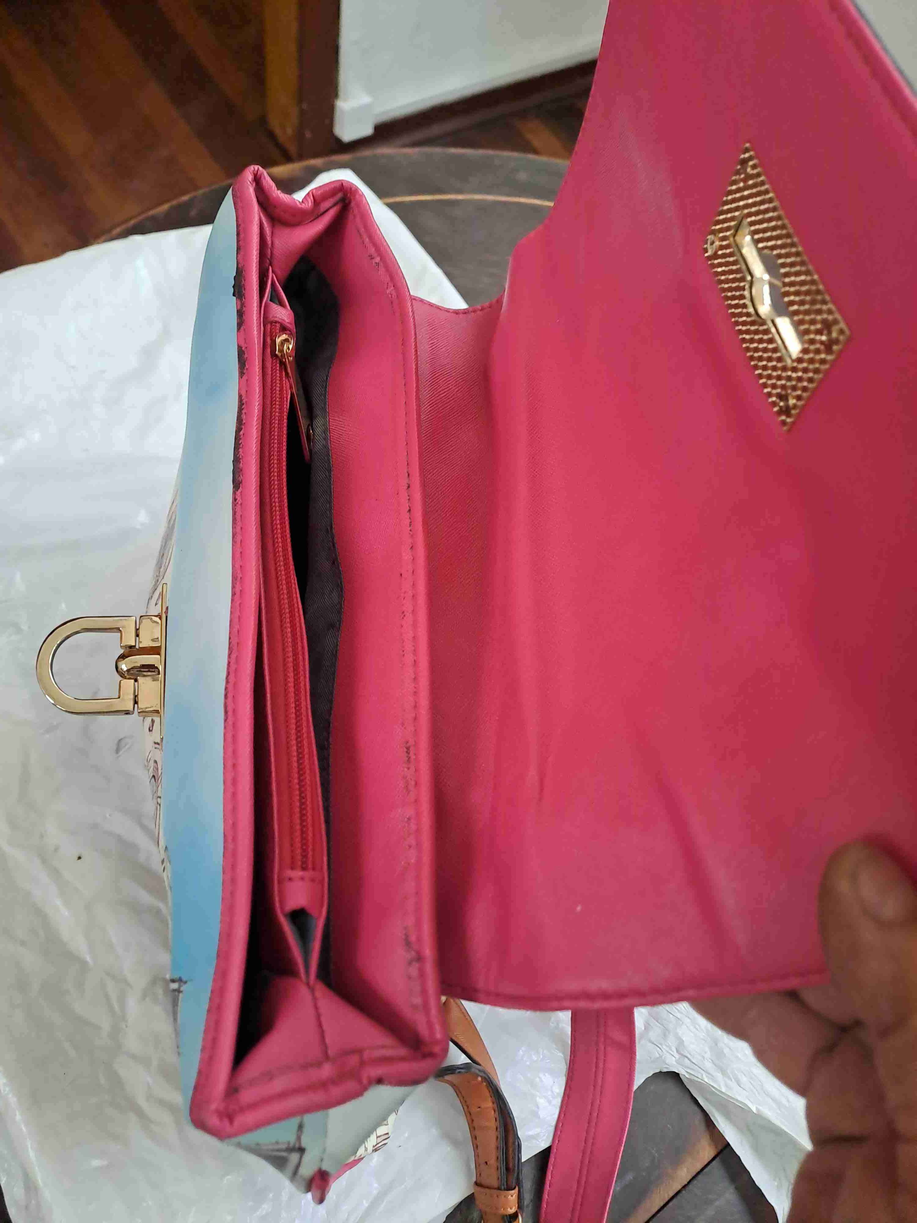 Bolso rosa con estampado urbano - miniatura 5