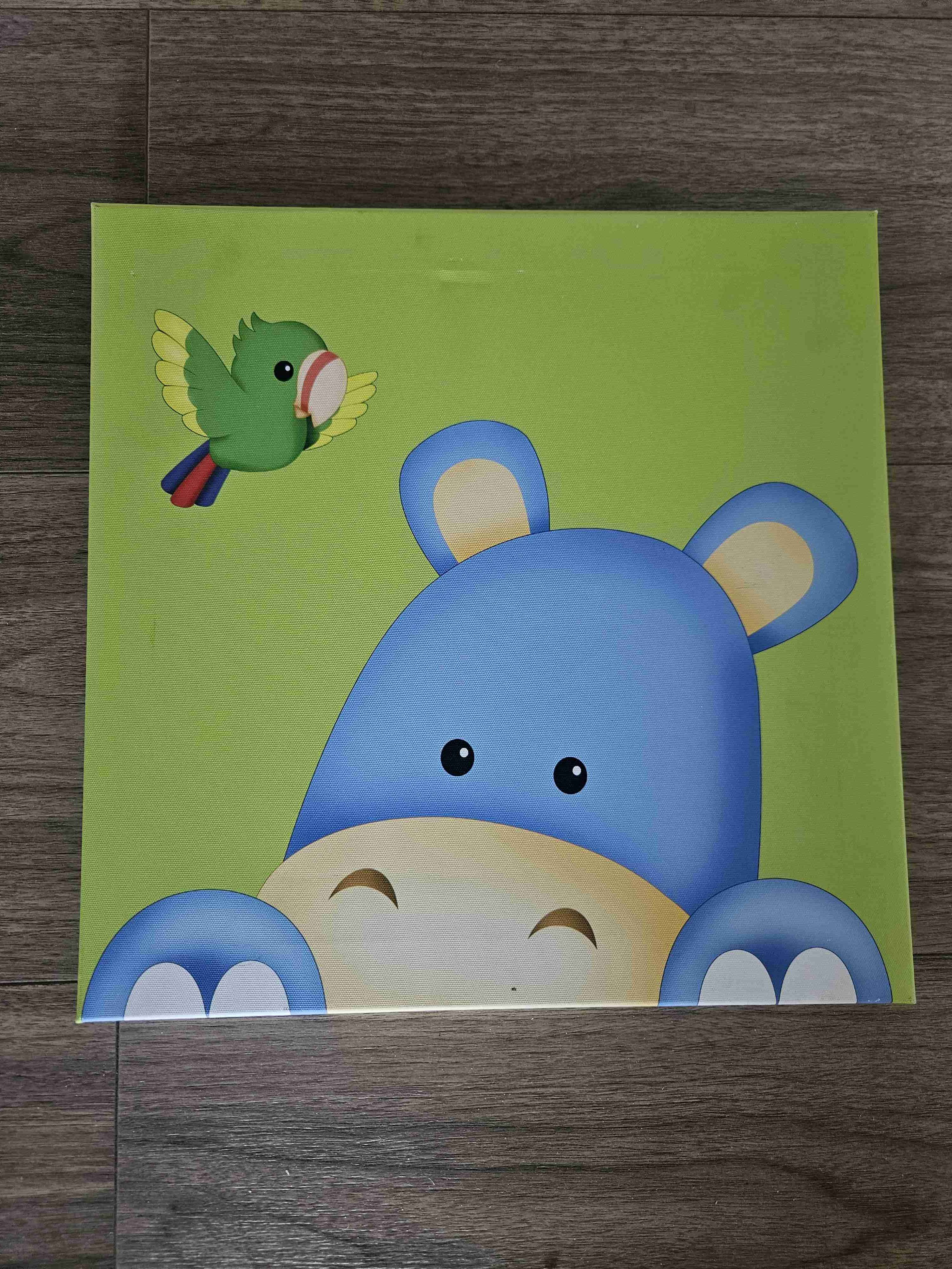 Cuadro infantil hipopótamo o mono - miniatura 4