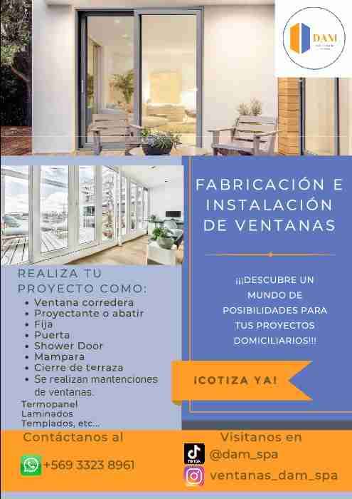 Fabricación e instalación de ventanas