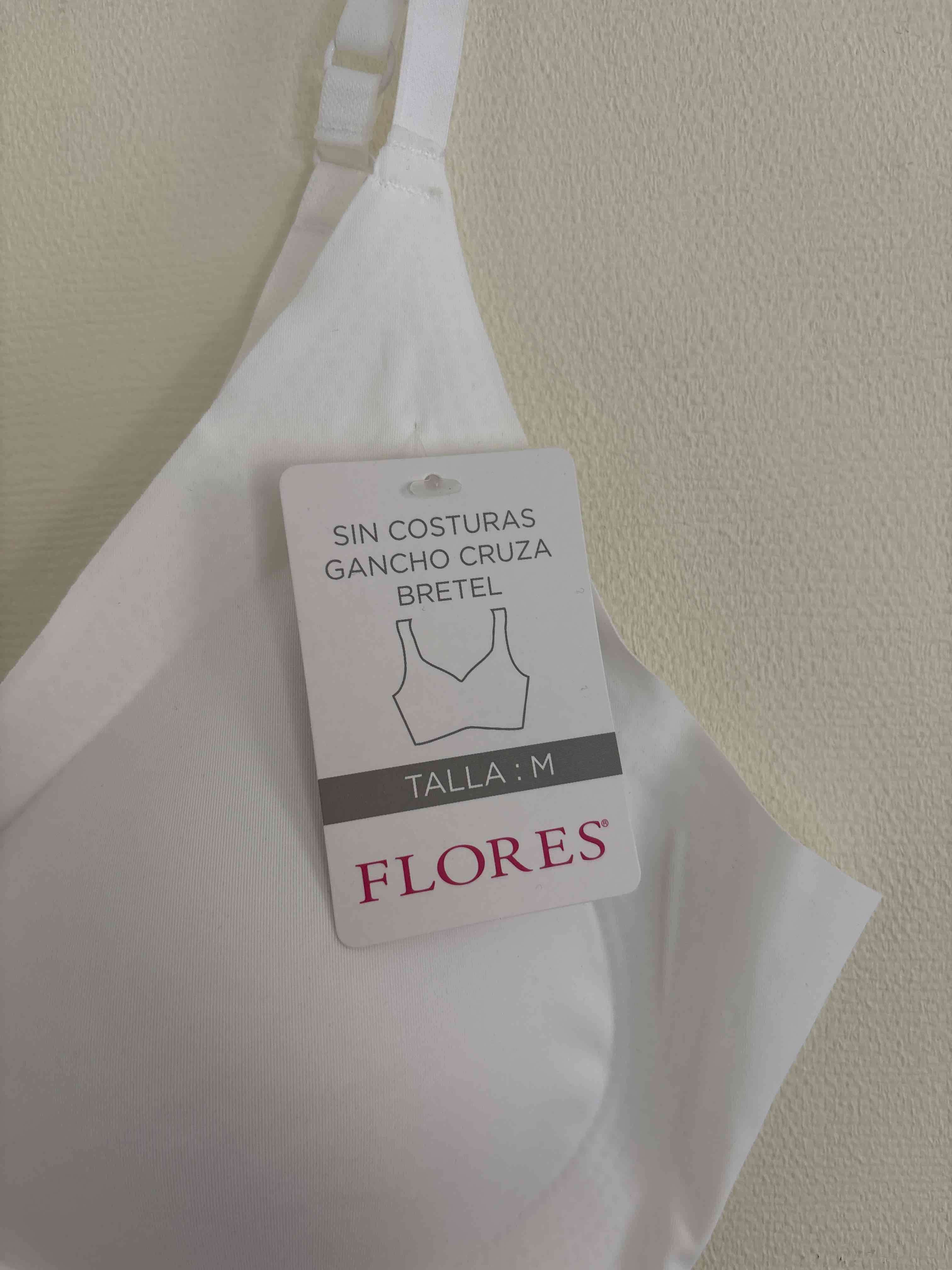 Sostén blanco flores sin costuras nuevo - 2