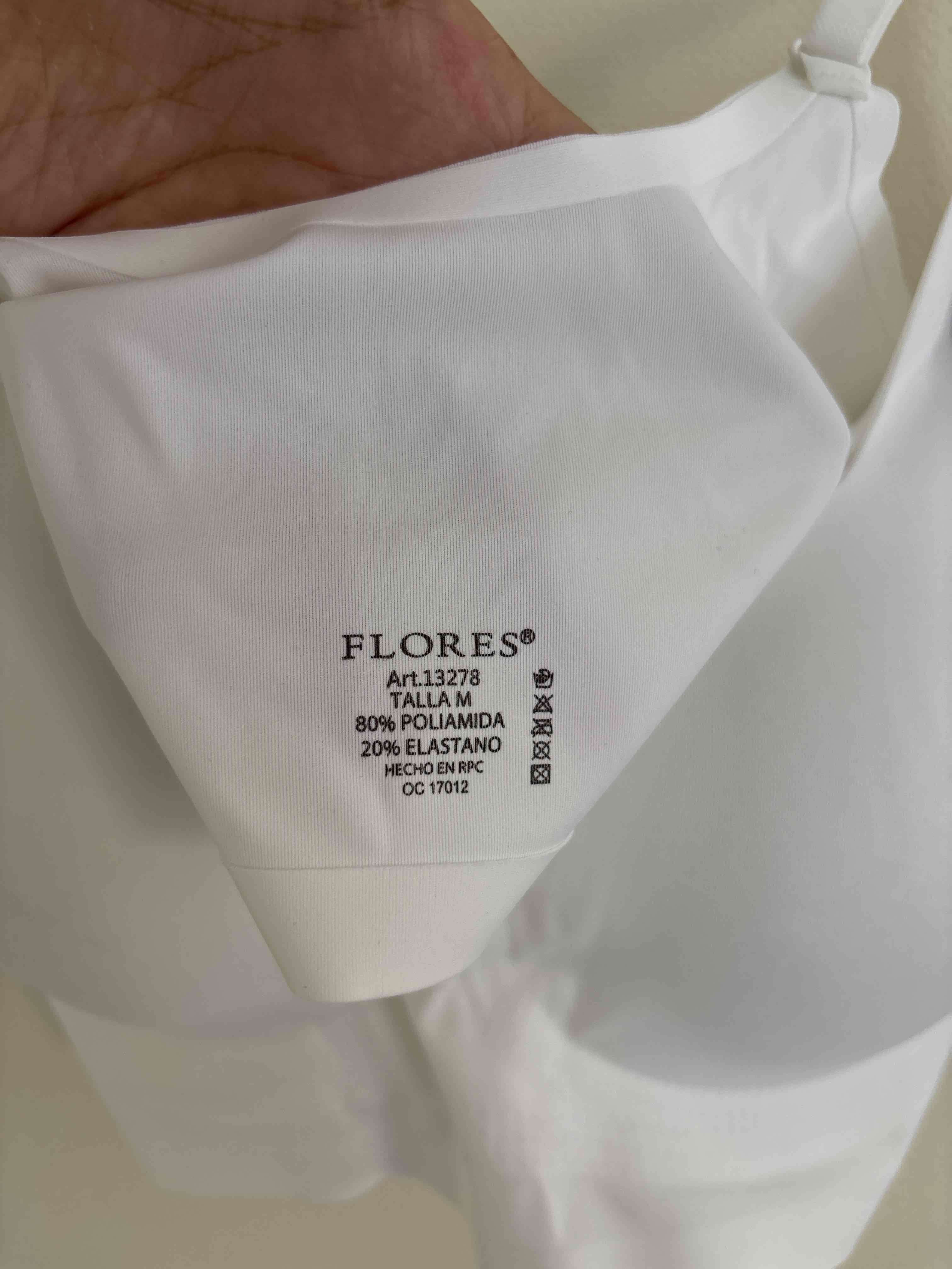 Sostén blanco flores sin costuras nuevo - 5