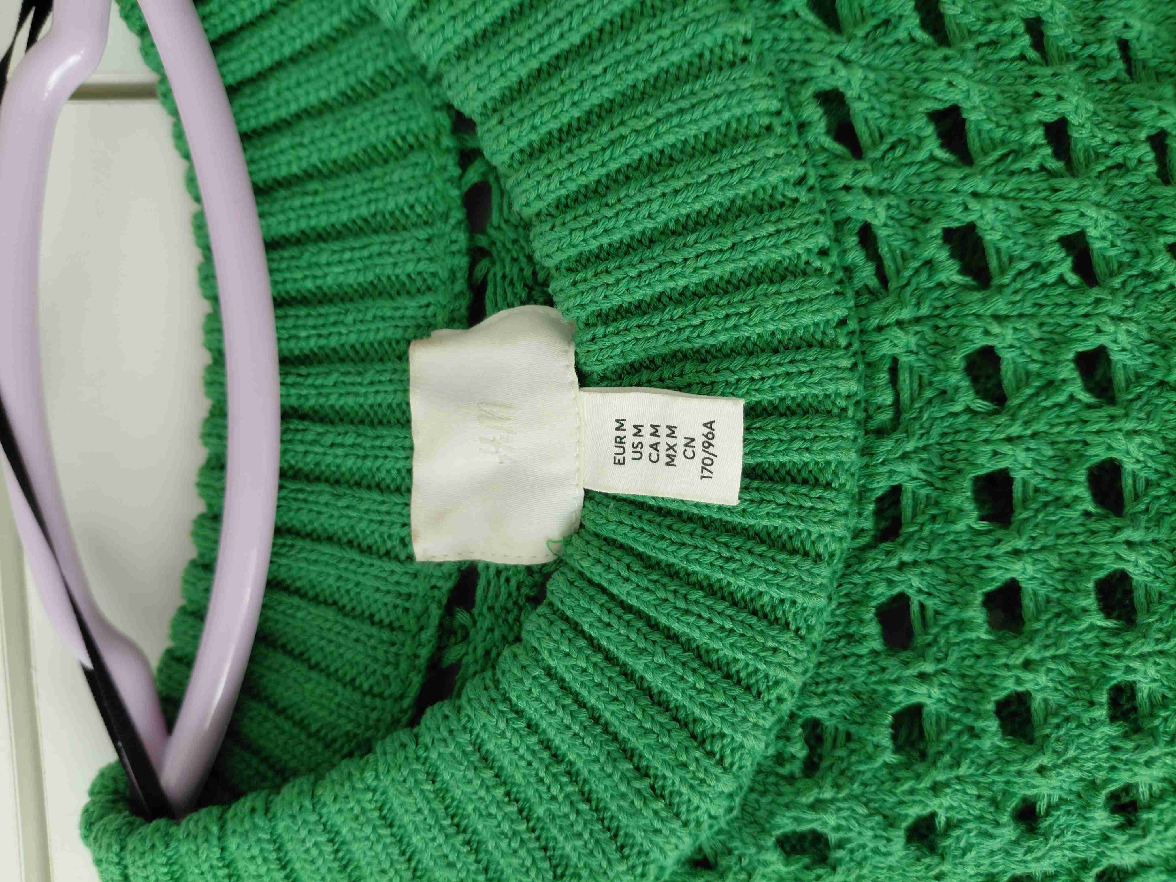 Suéter Calado H&M - Verde vibrante - Talla S/M - 1