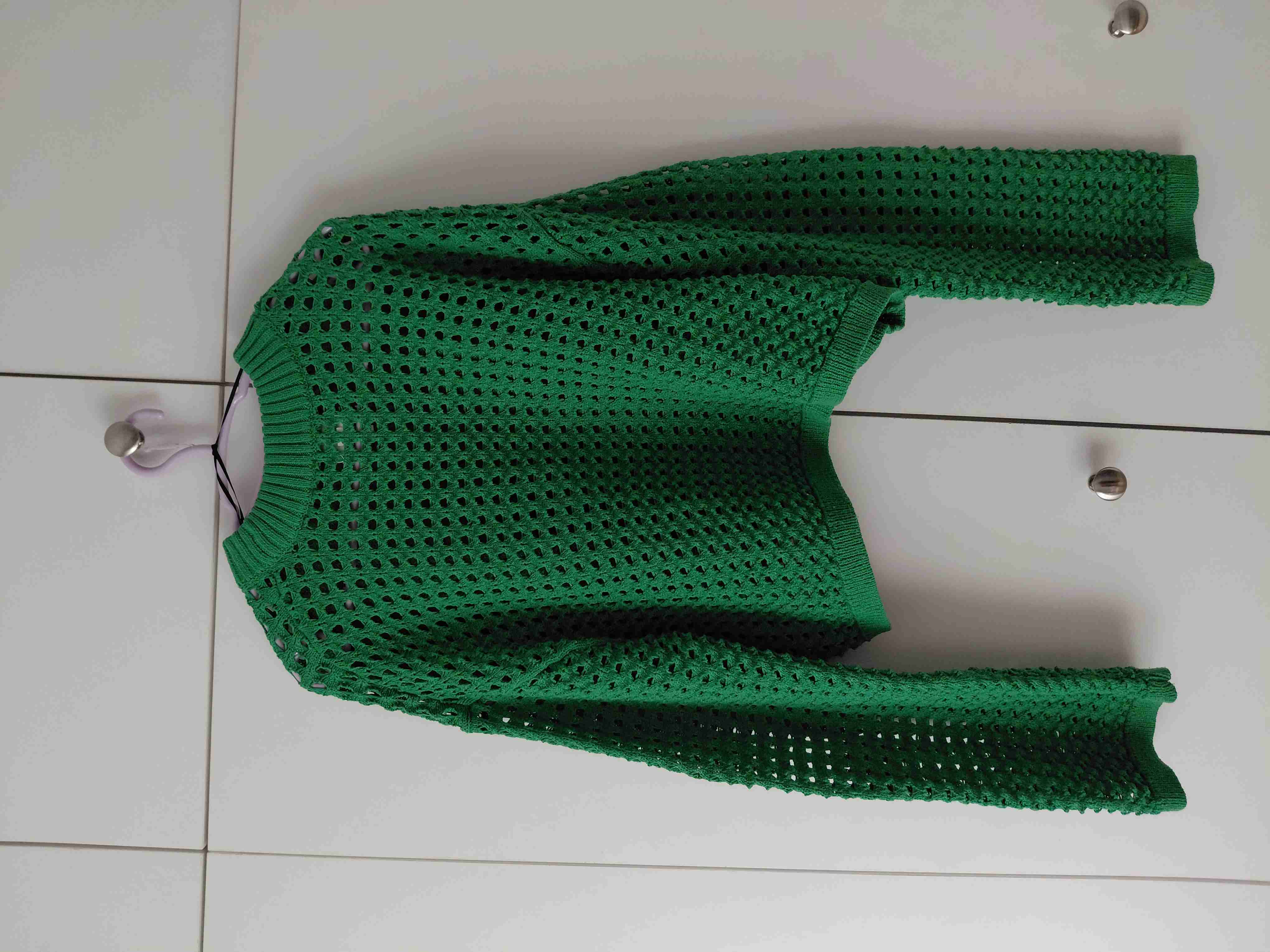 Suéter Calado H&M - Verde vibrante - Talla S/M - 4