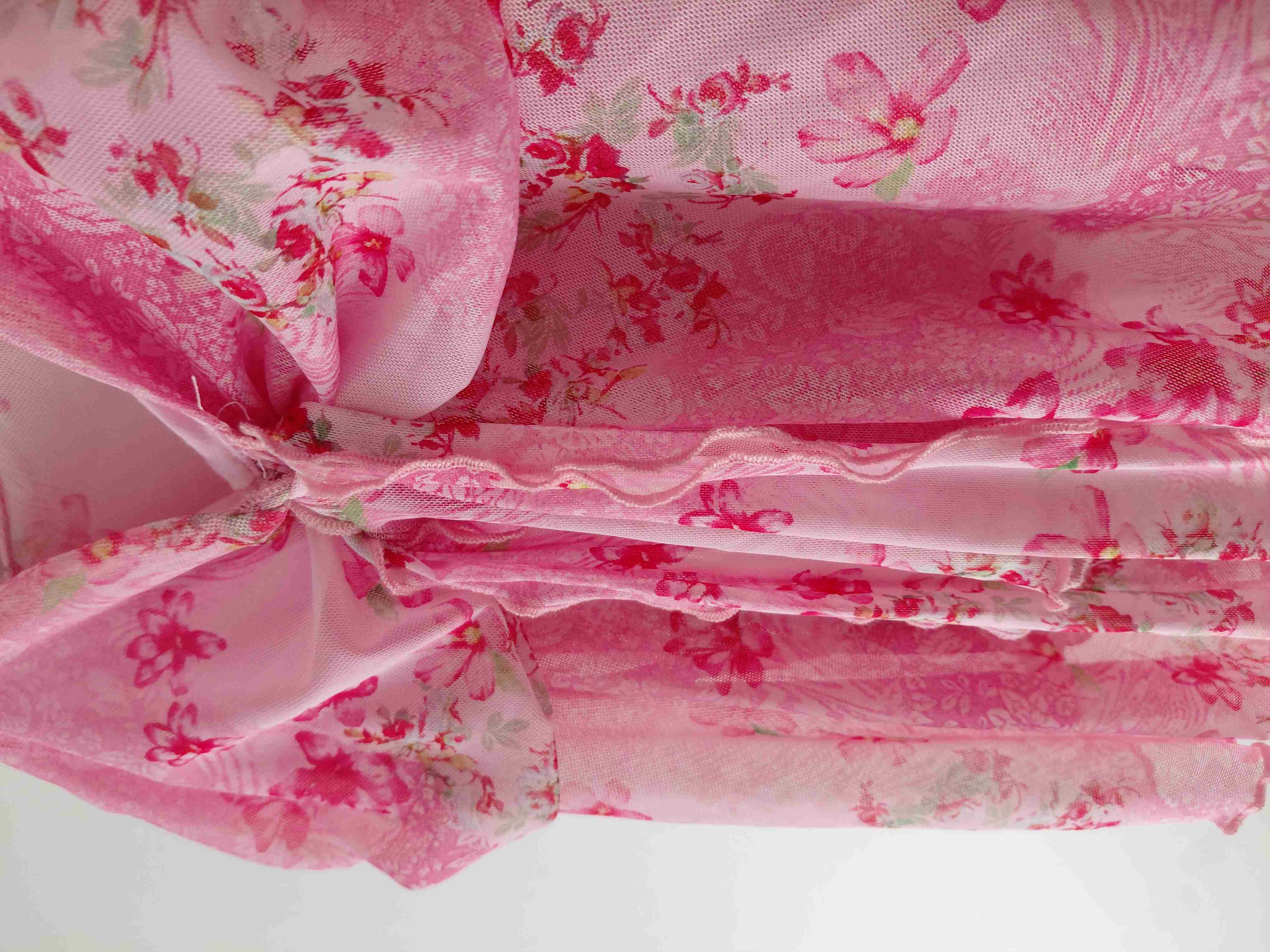 Top Mesh Floral - Rosa Coquette - Talla S - 1