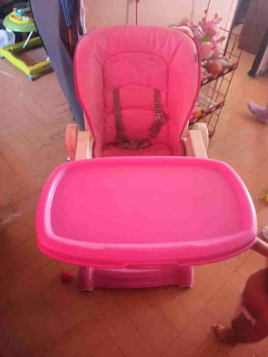 Silla de comer para bebé rosa - 2