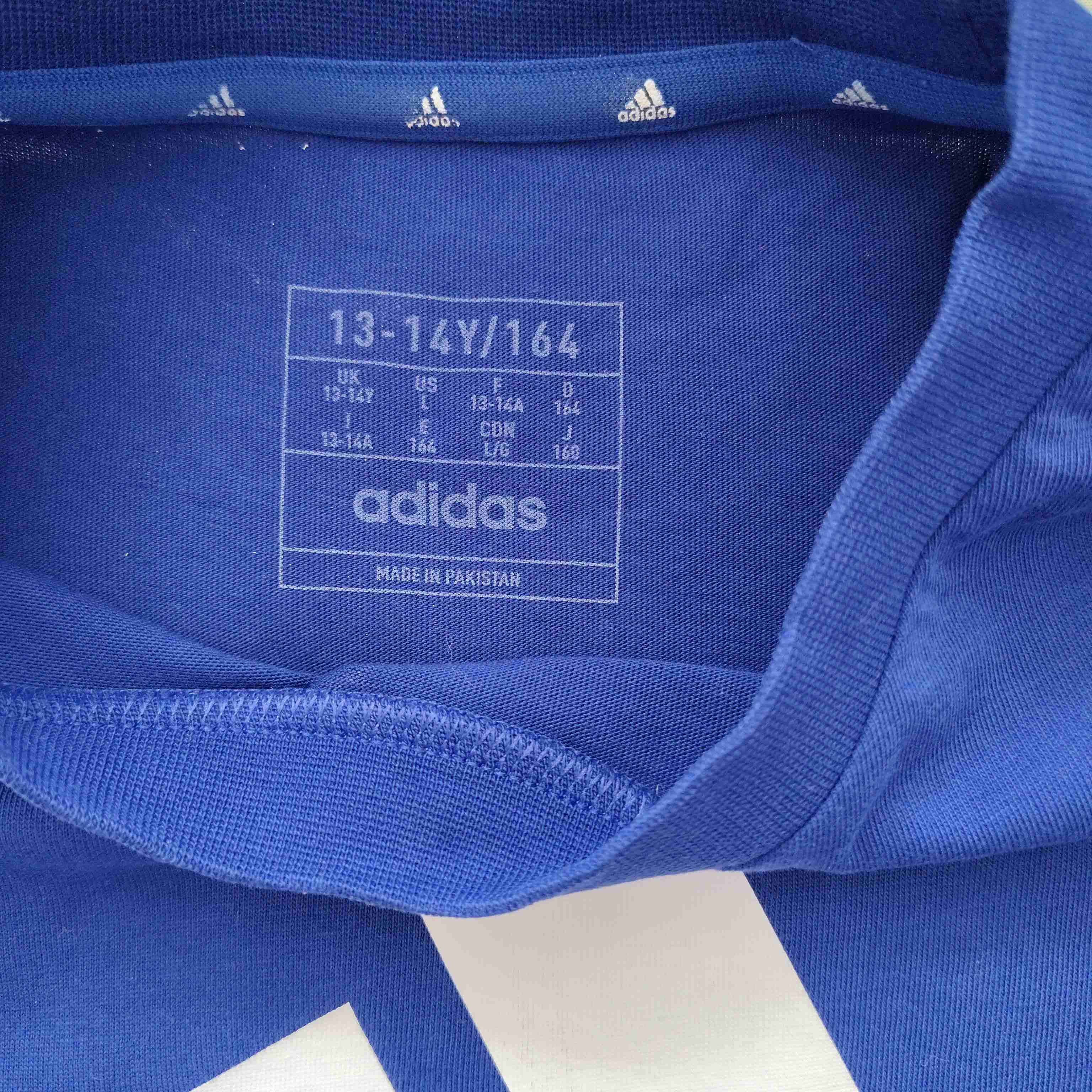 Polera azul Adidas estampada - miniatura 2