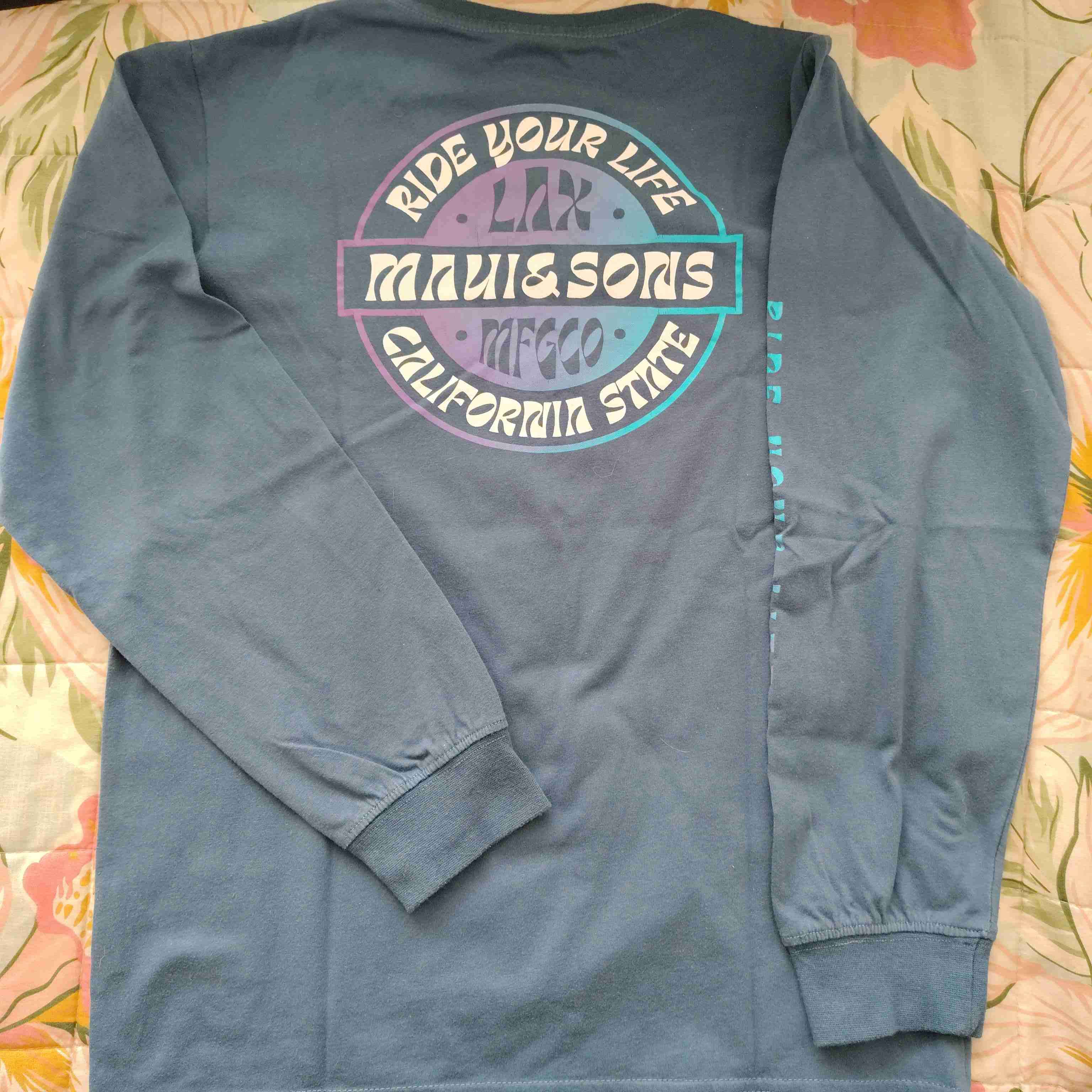 Polera azul manga larga - miniatura 3