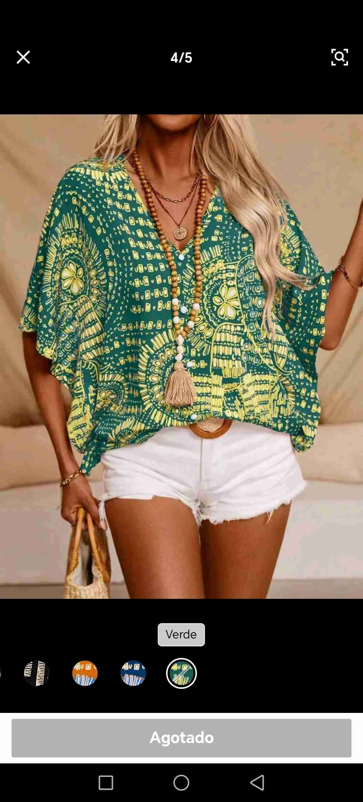 Blusa verde de verano - miniatura 3