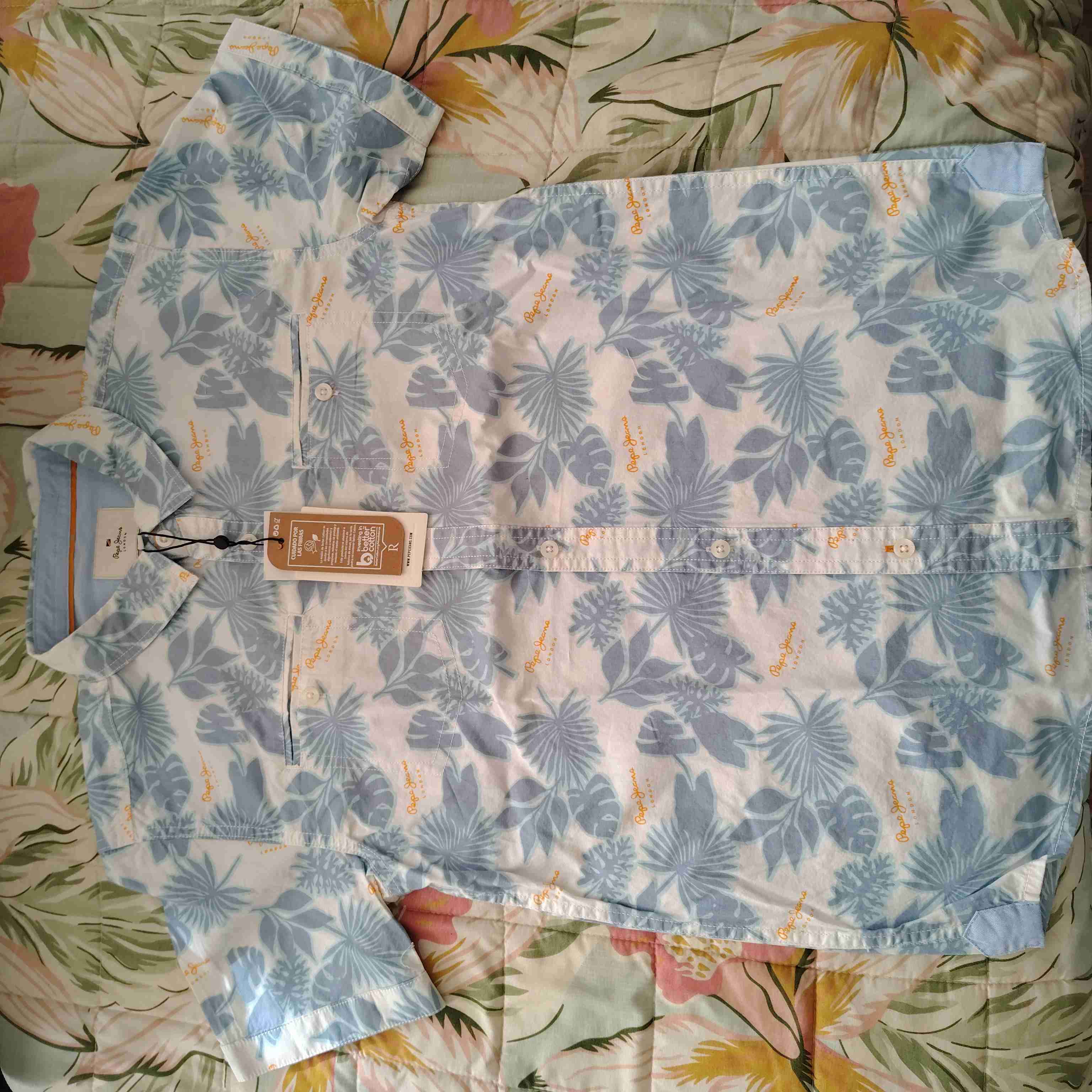 Camisa floral azul - 1