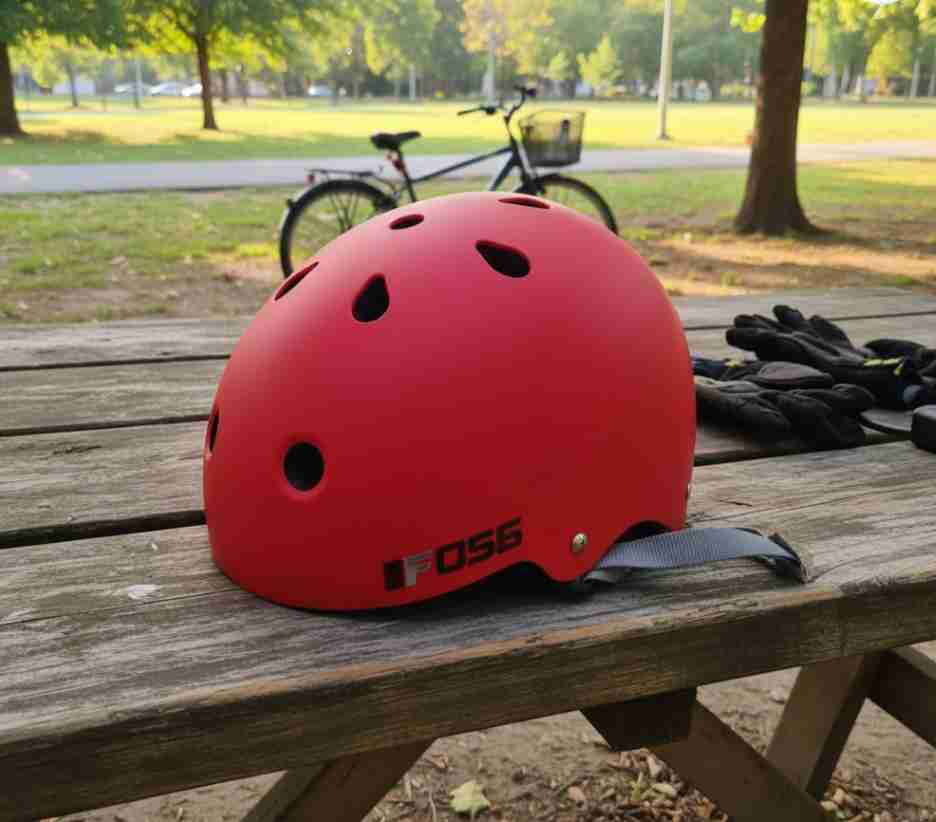 Casco ciclismo rojo