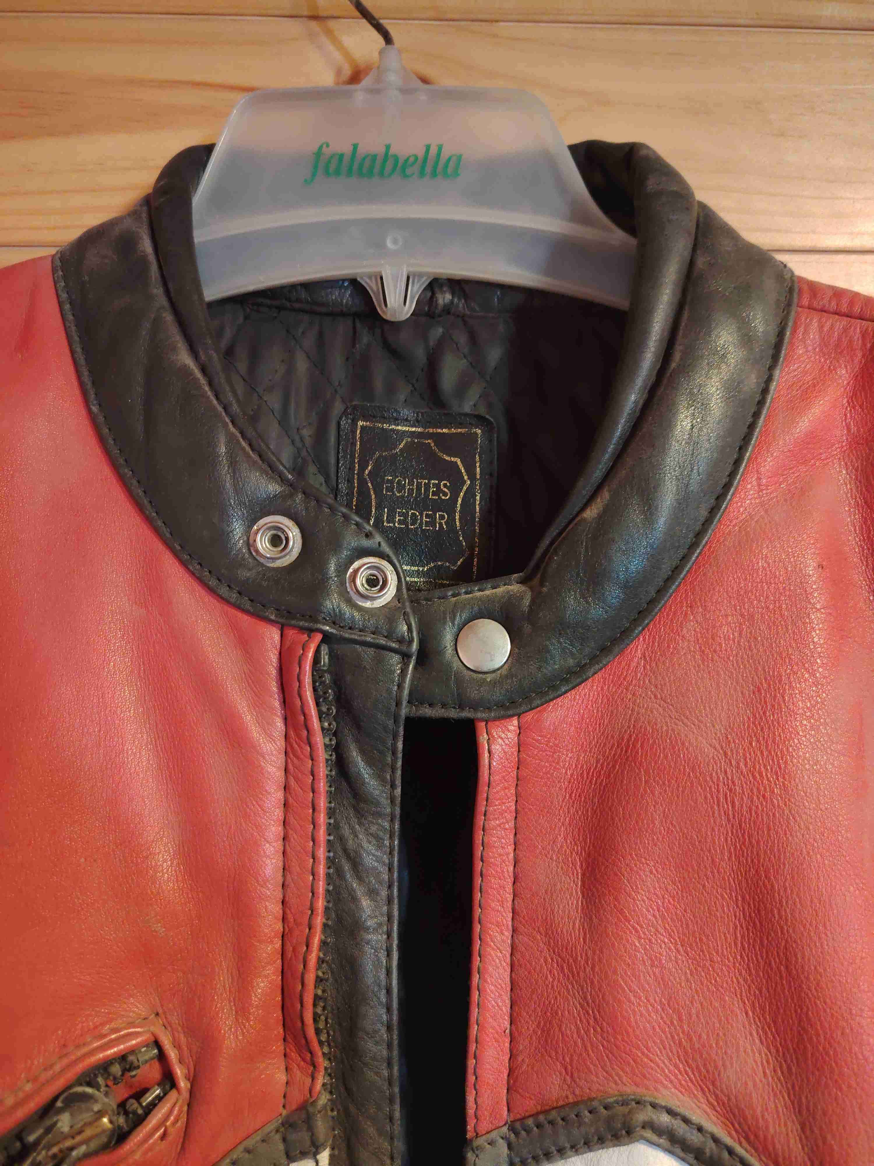 Chaqueta de cuero moto vintage - 4