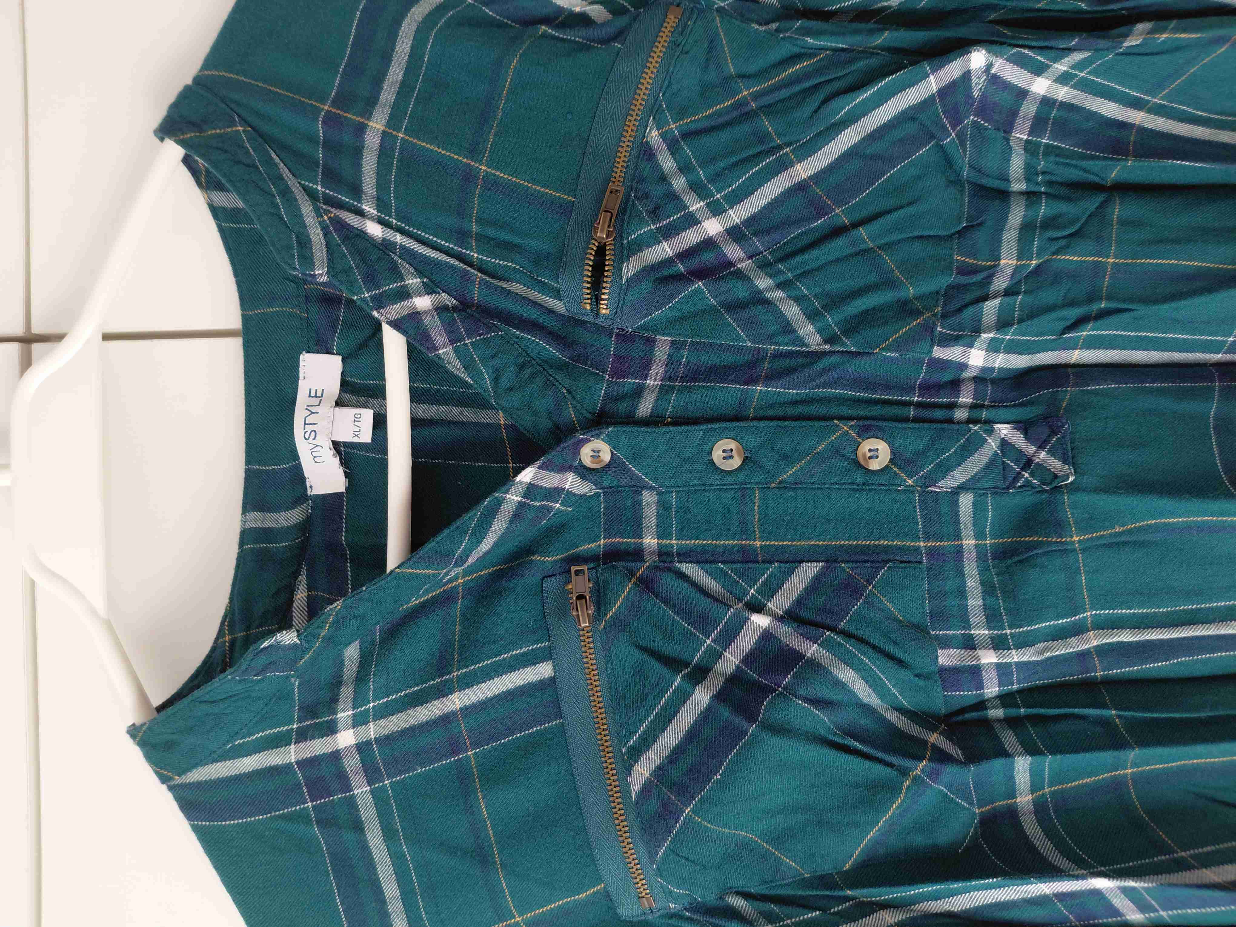 Blusa Plaid con Cierres (My Style) - Talla XL - 1