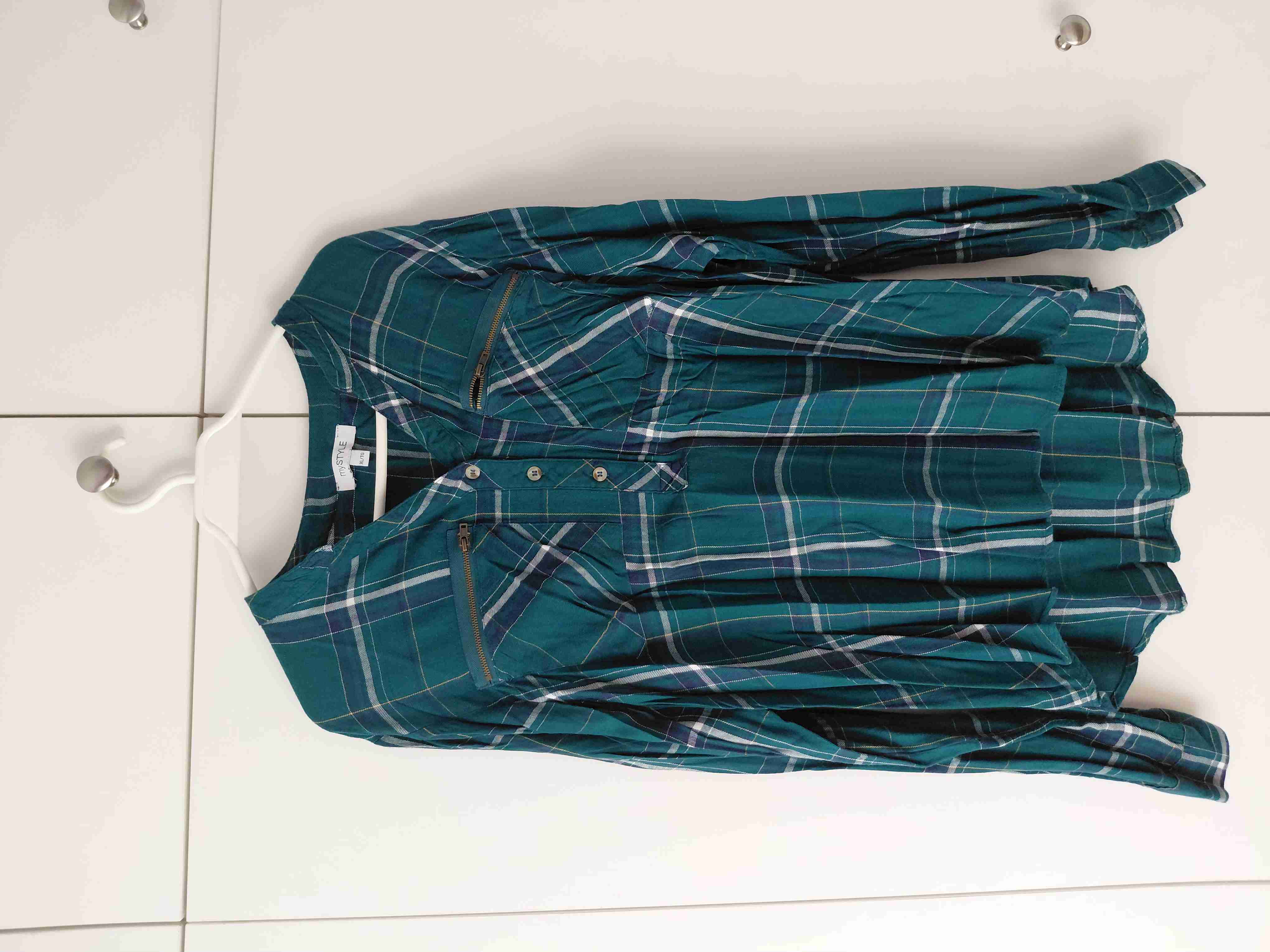 Blusa Plaid con Cierres (My Style) - Talla XL - 2