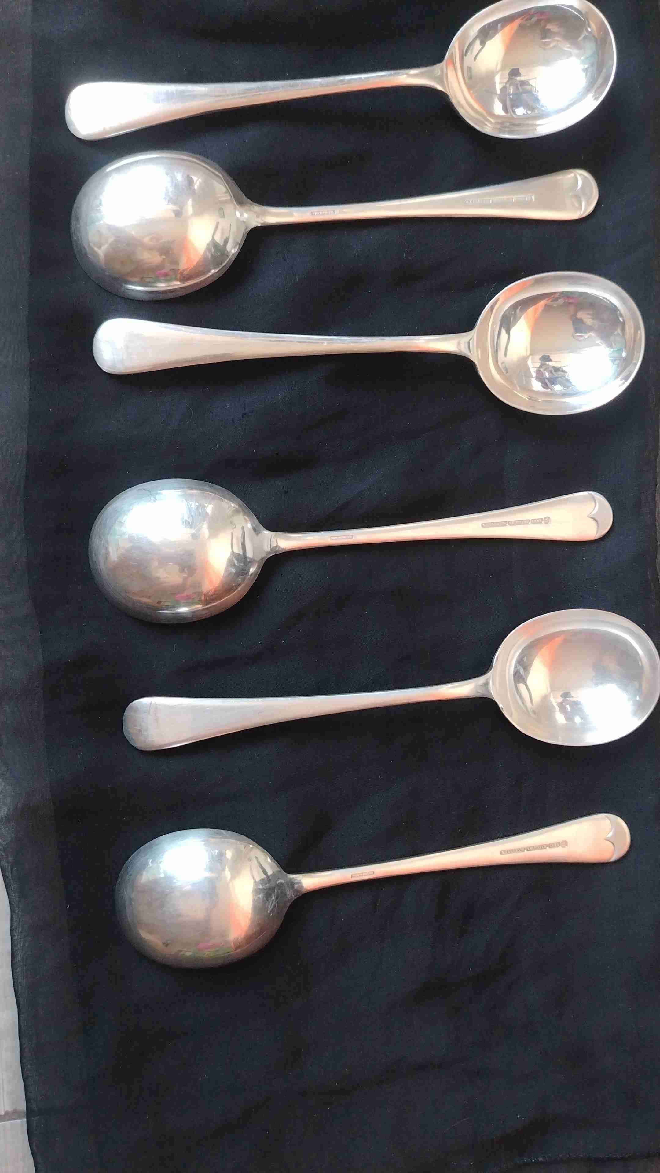 Juego de cucharas sheffield baño de plata - 1