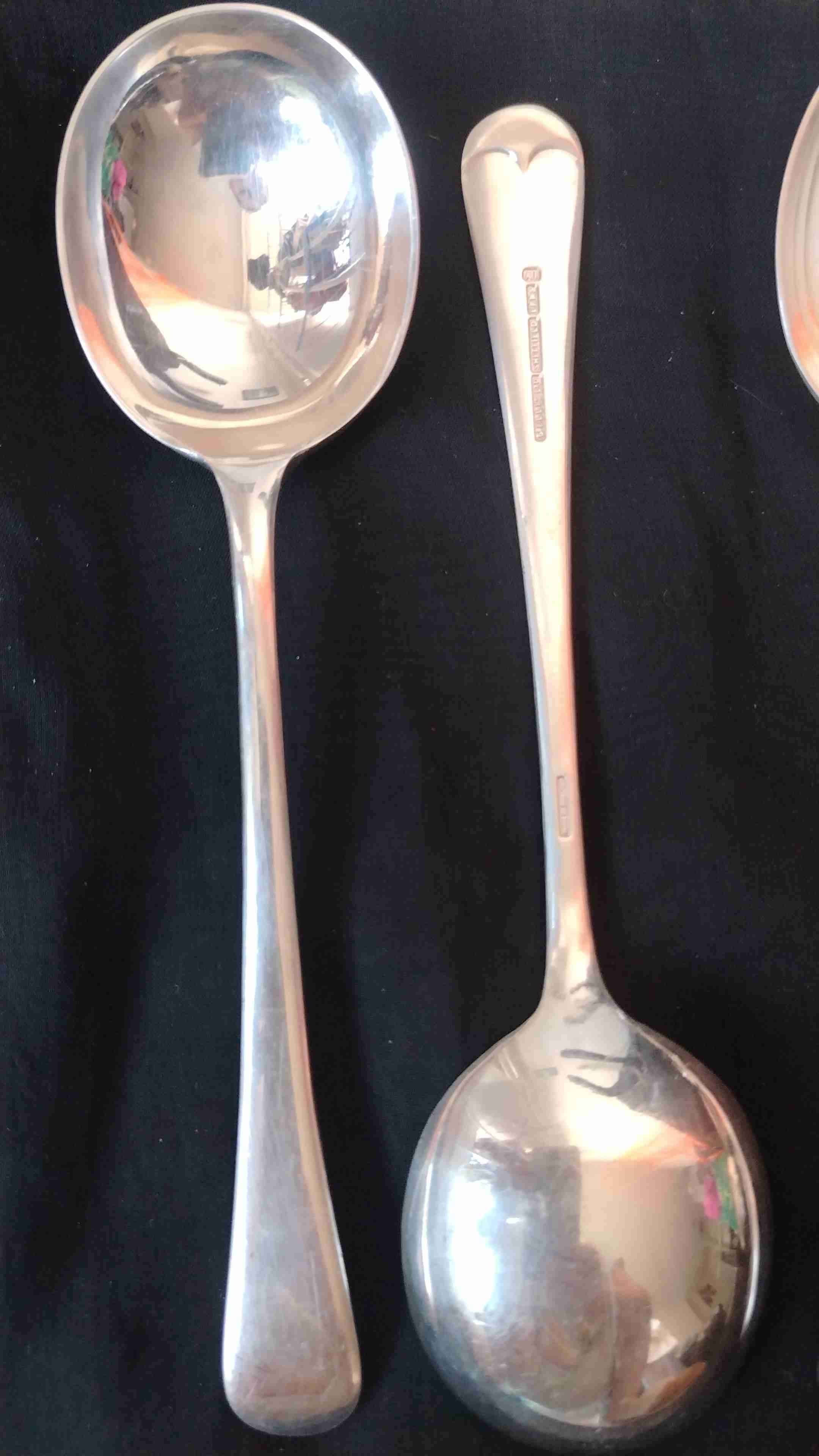 Juego de cucharas sheffield baño de plata - 3