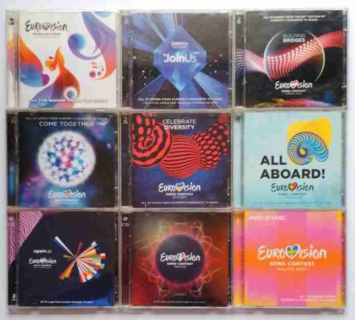 Colección de 9 CD de Eurovision Dobles Varios Años - miniatura 1