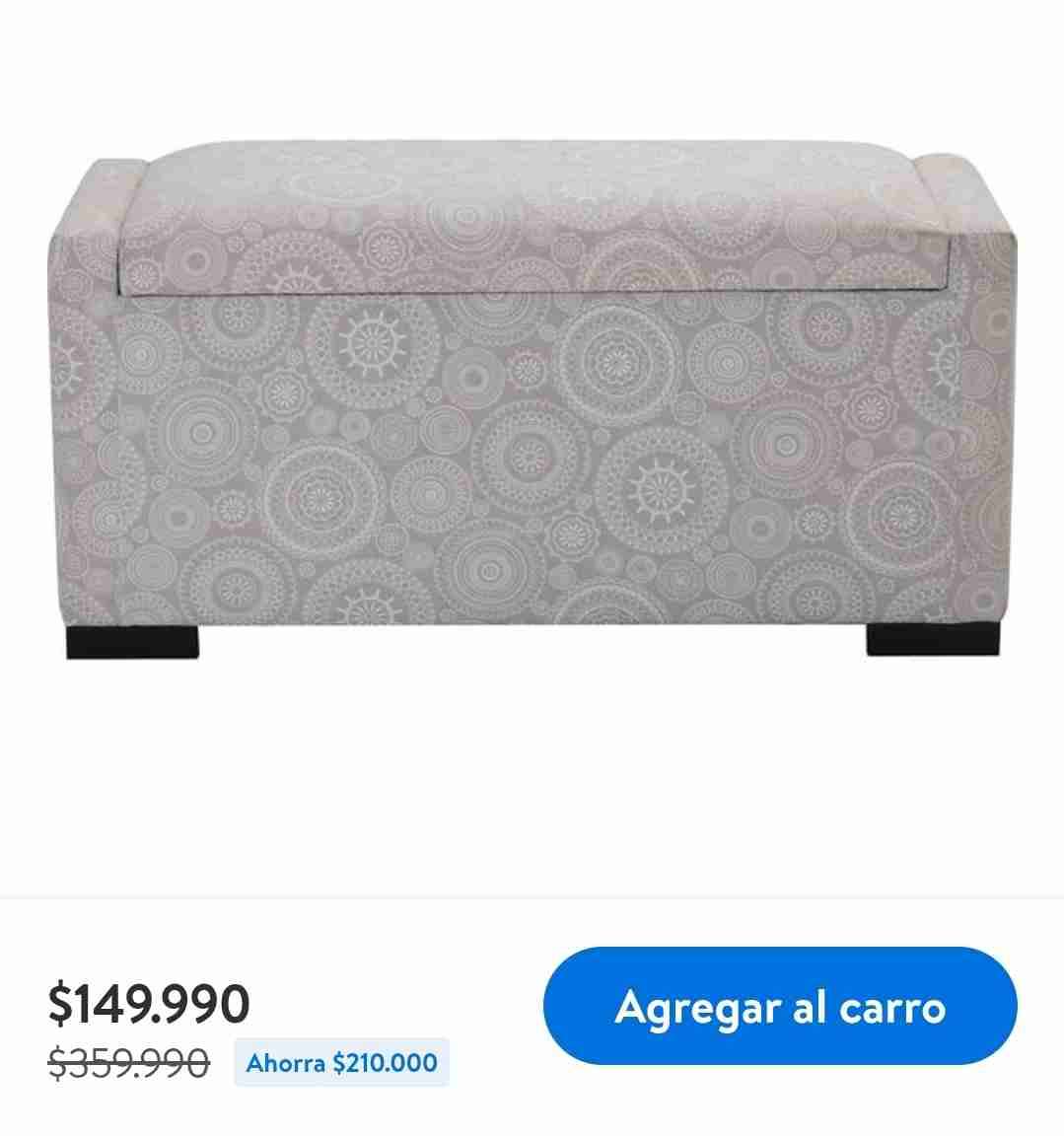 Baúl acolchado tapizado decorativo - miniatura 3