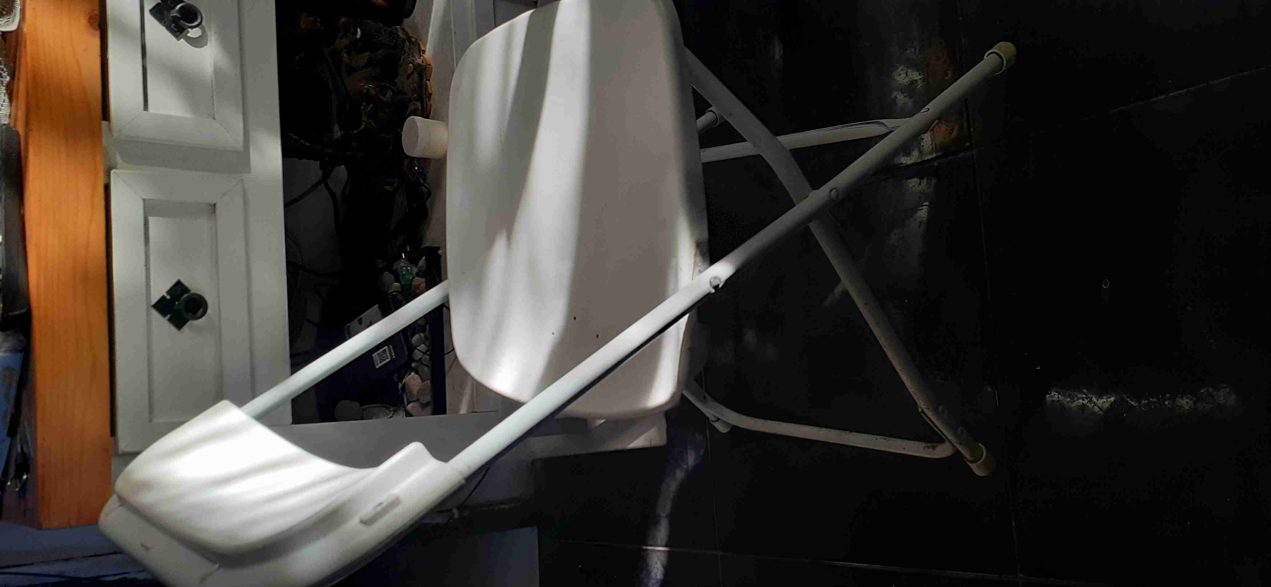 Silla plegable blanca - 4