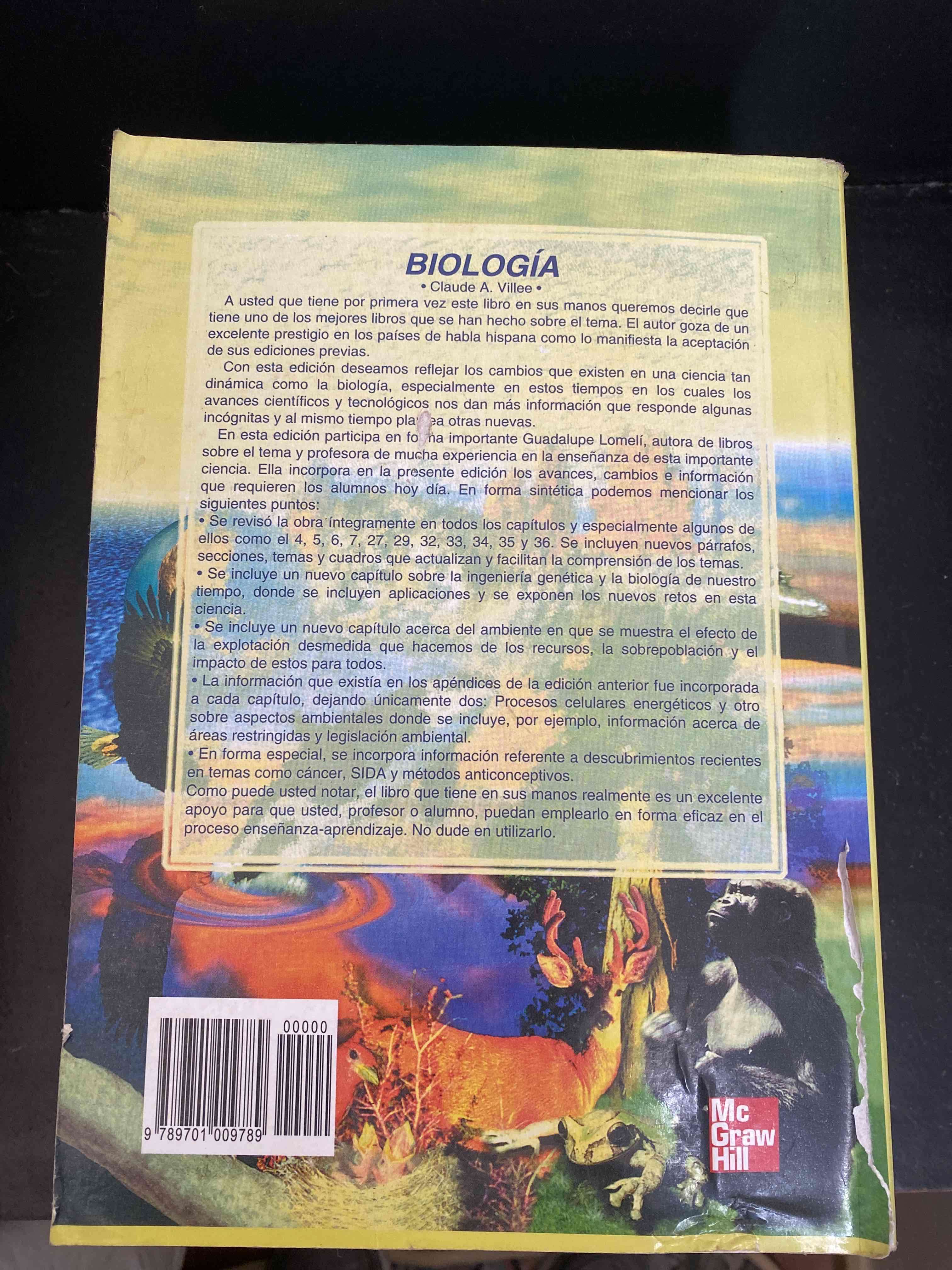 Libro Biología Claude Villee - miniatura 2
