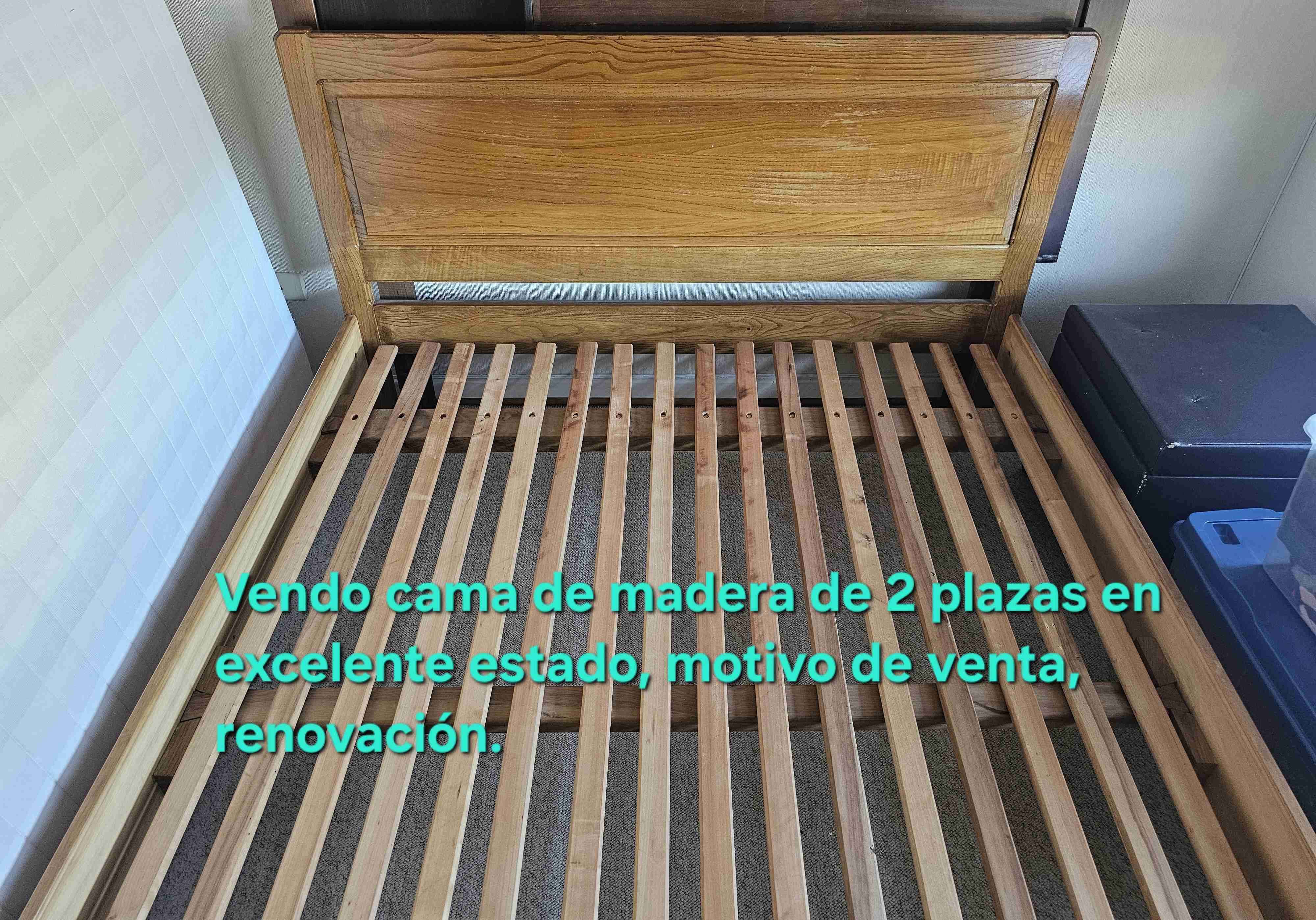 Cama de madera 2 plazas - miniatura 1
