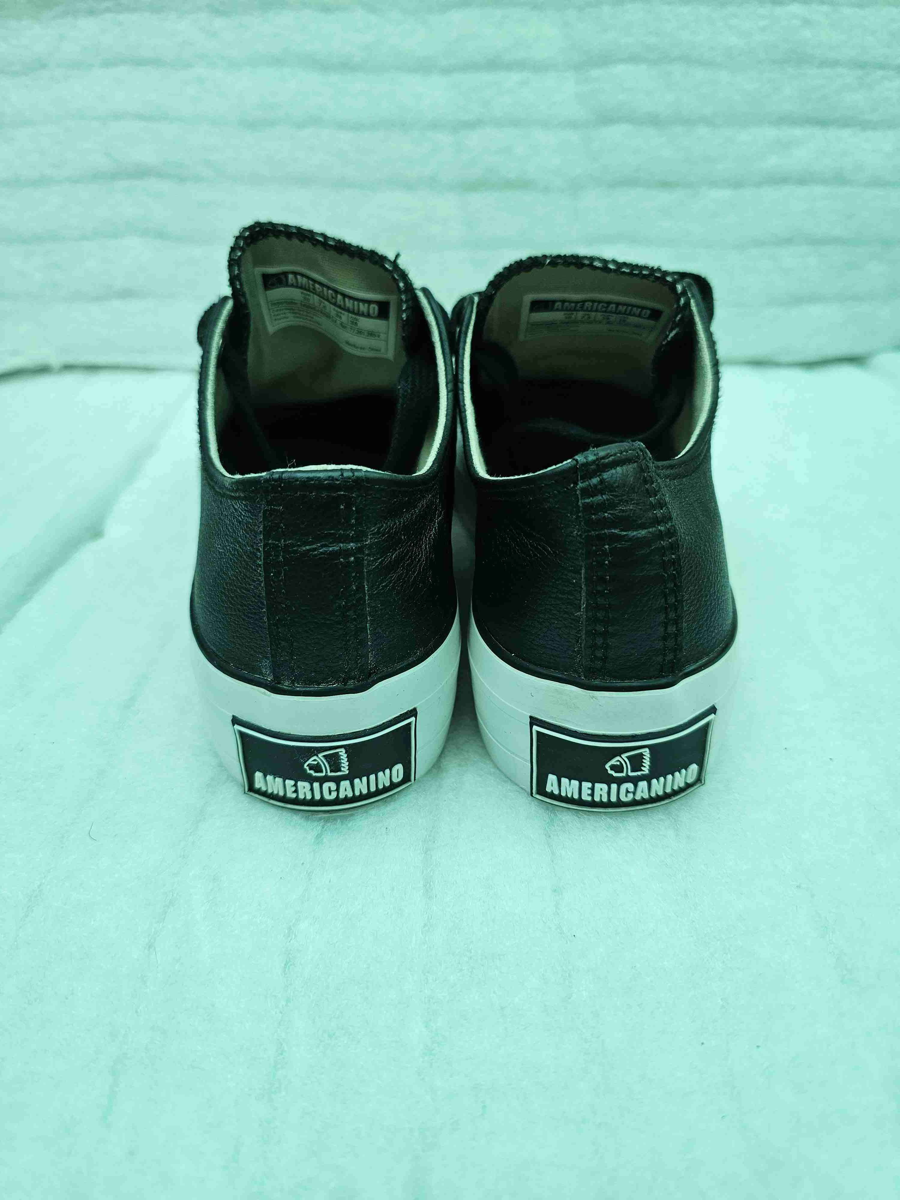 Zapatillas negras cuero Americanino - 2