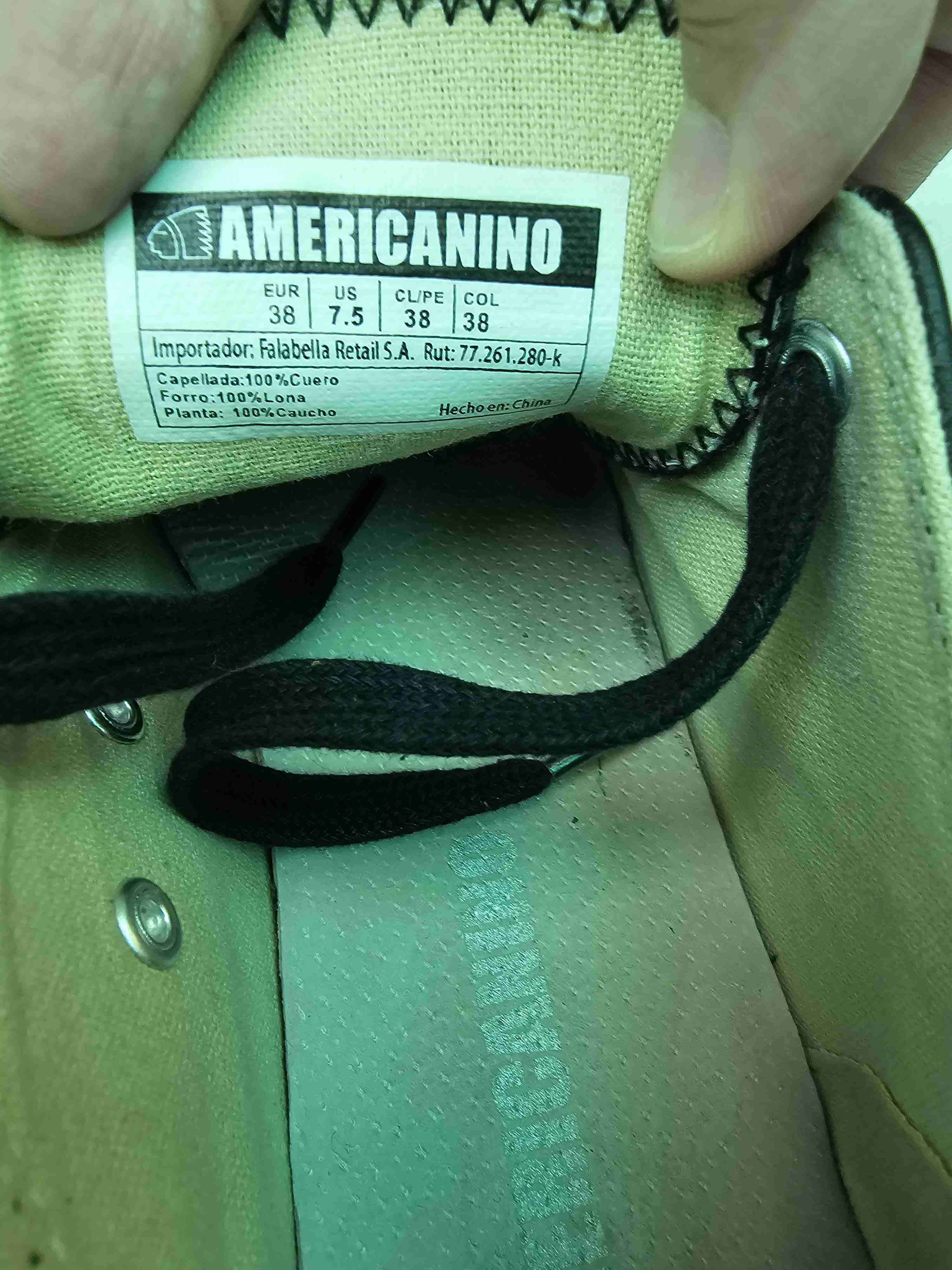 Zapatillas negras cuero Americanino - 3