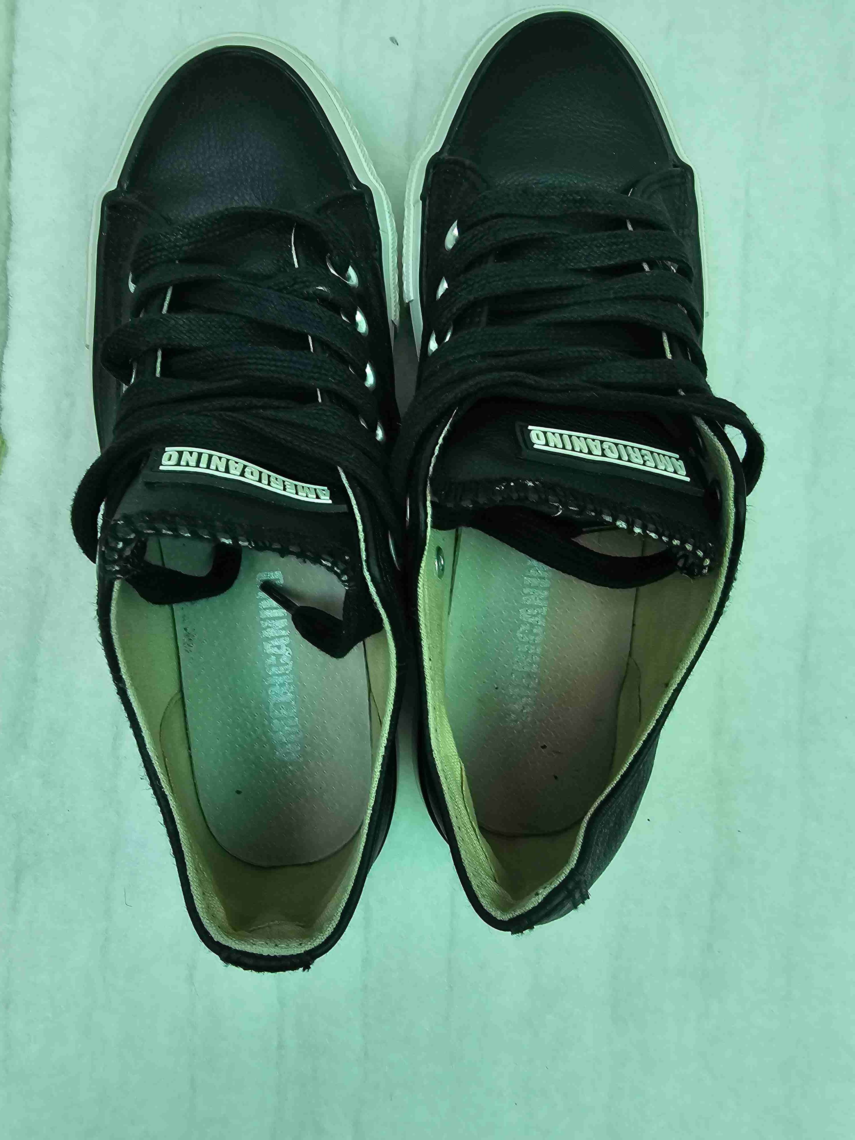 Zapatillas negras cuero Americanino - 4