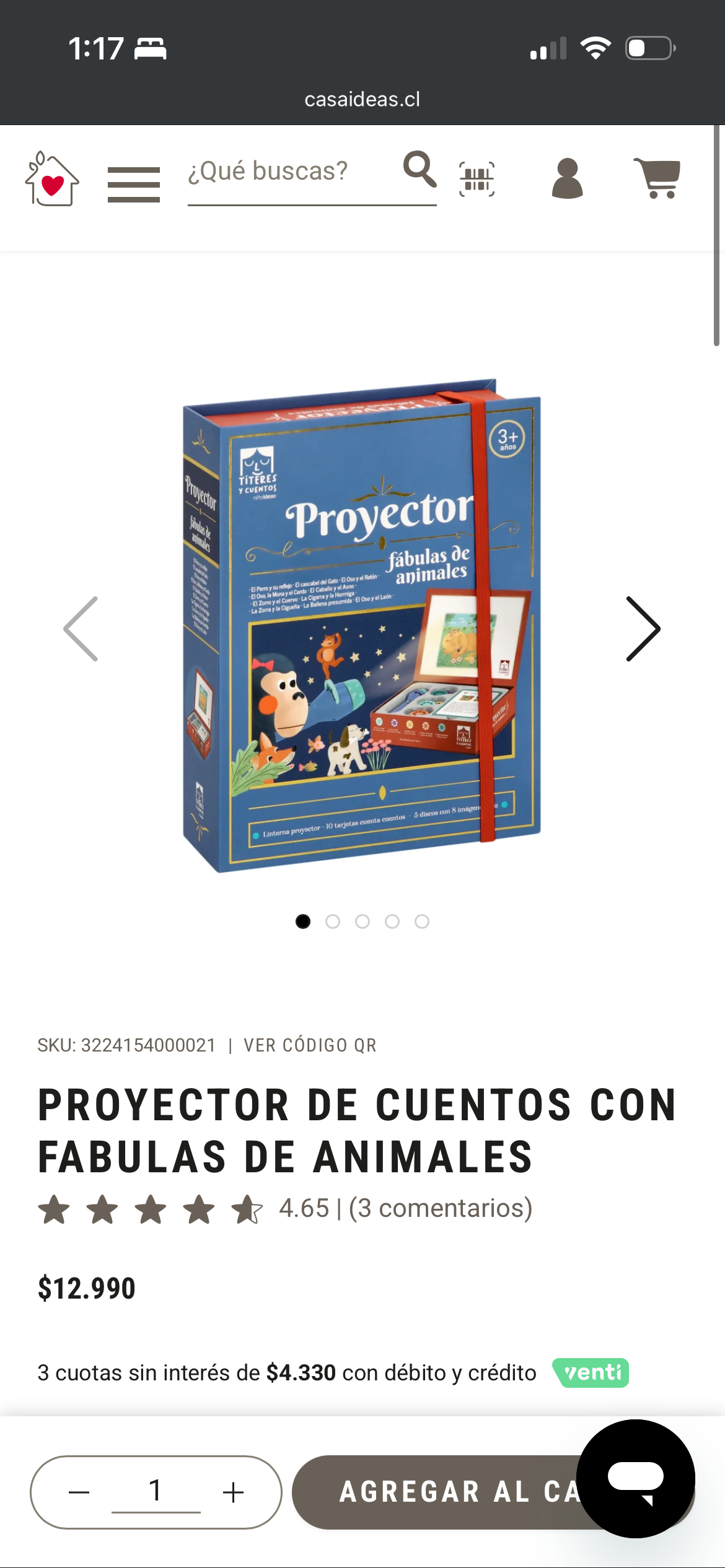Proyector de cuentos infantiles
