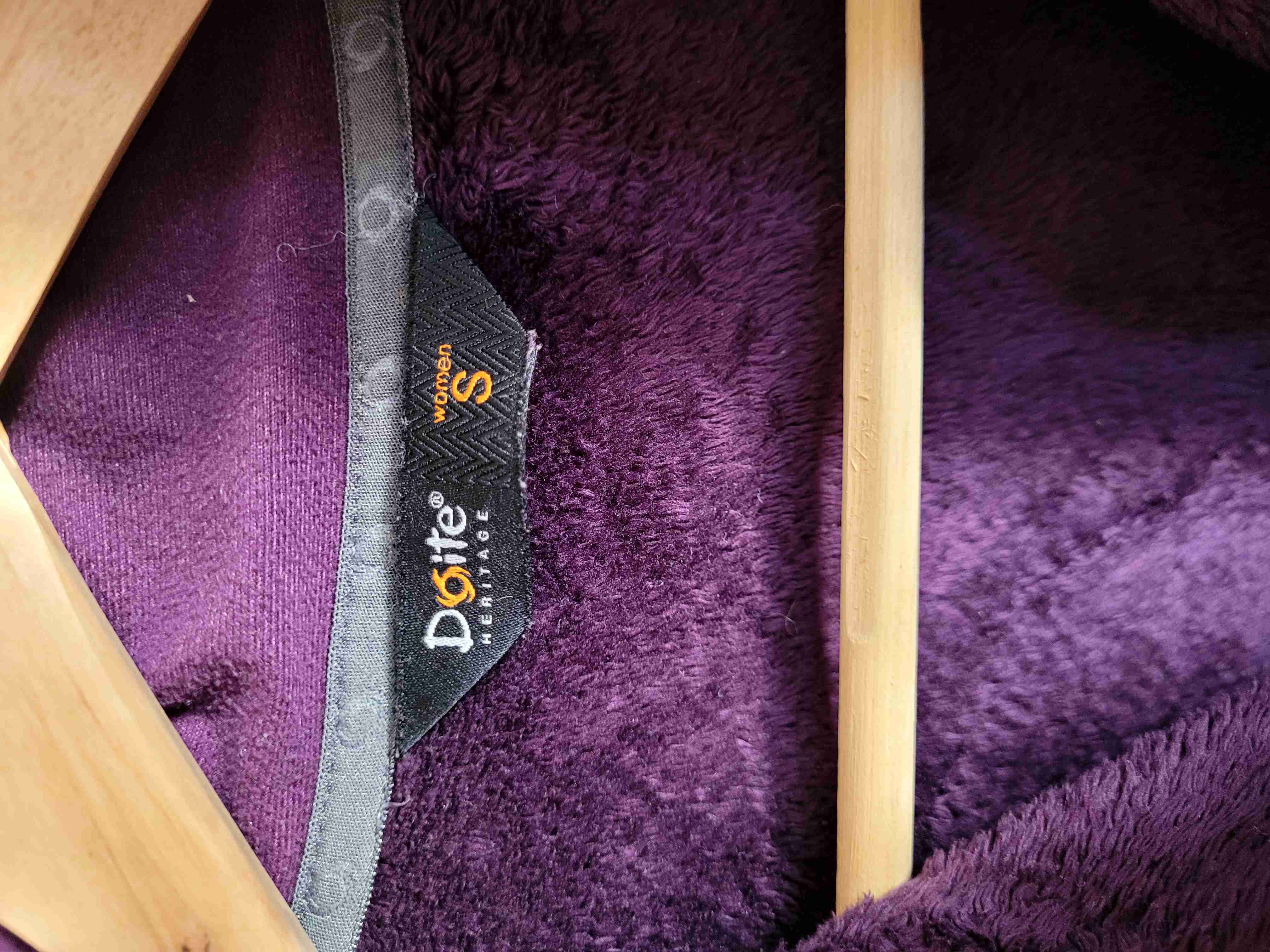 Poleron tela suave morado con cremallera - miniatura 3