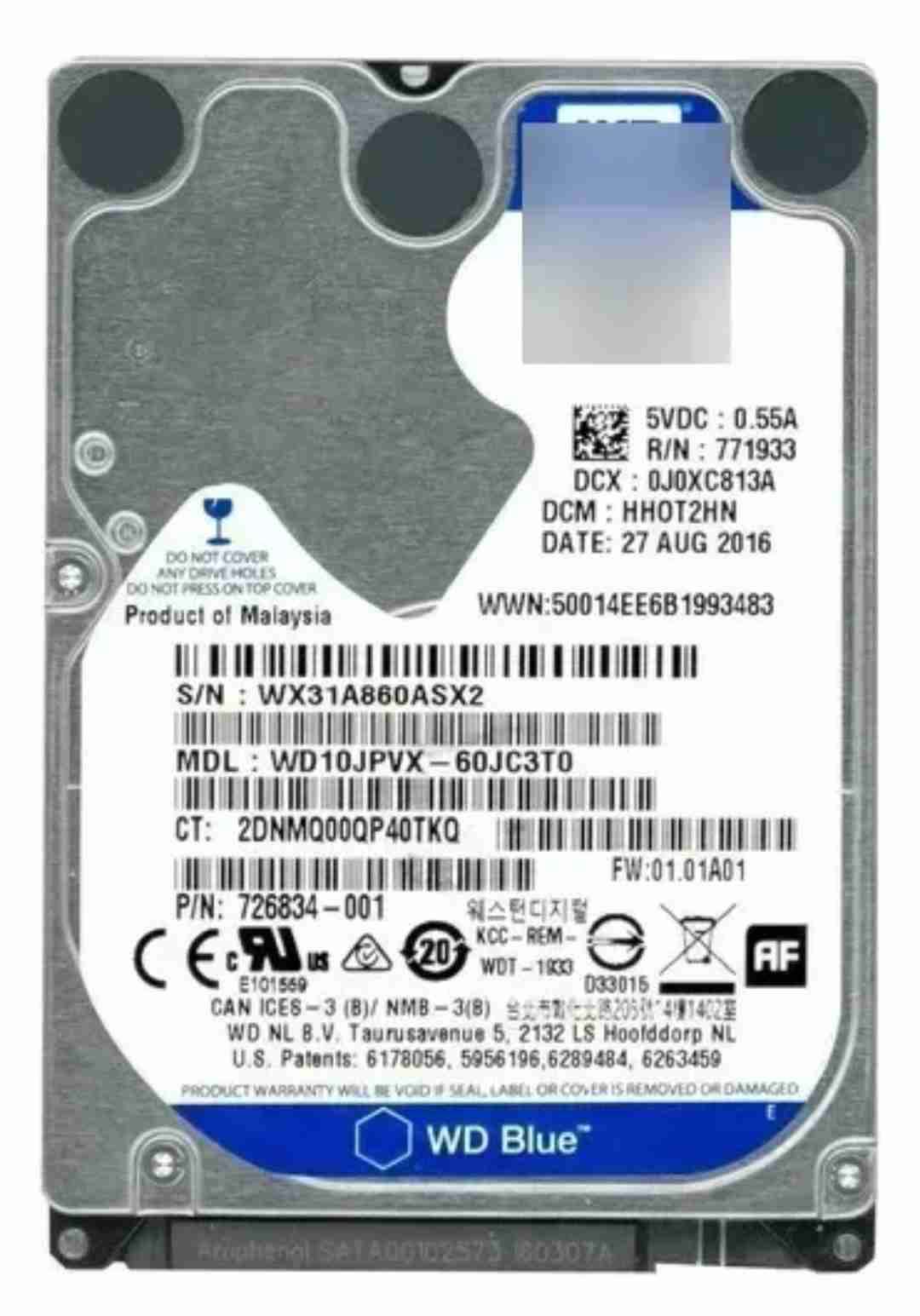 Disco Duro Wd Blue 1tb 2.5 Sata3 Pc, Notebook - miniatura 1